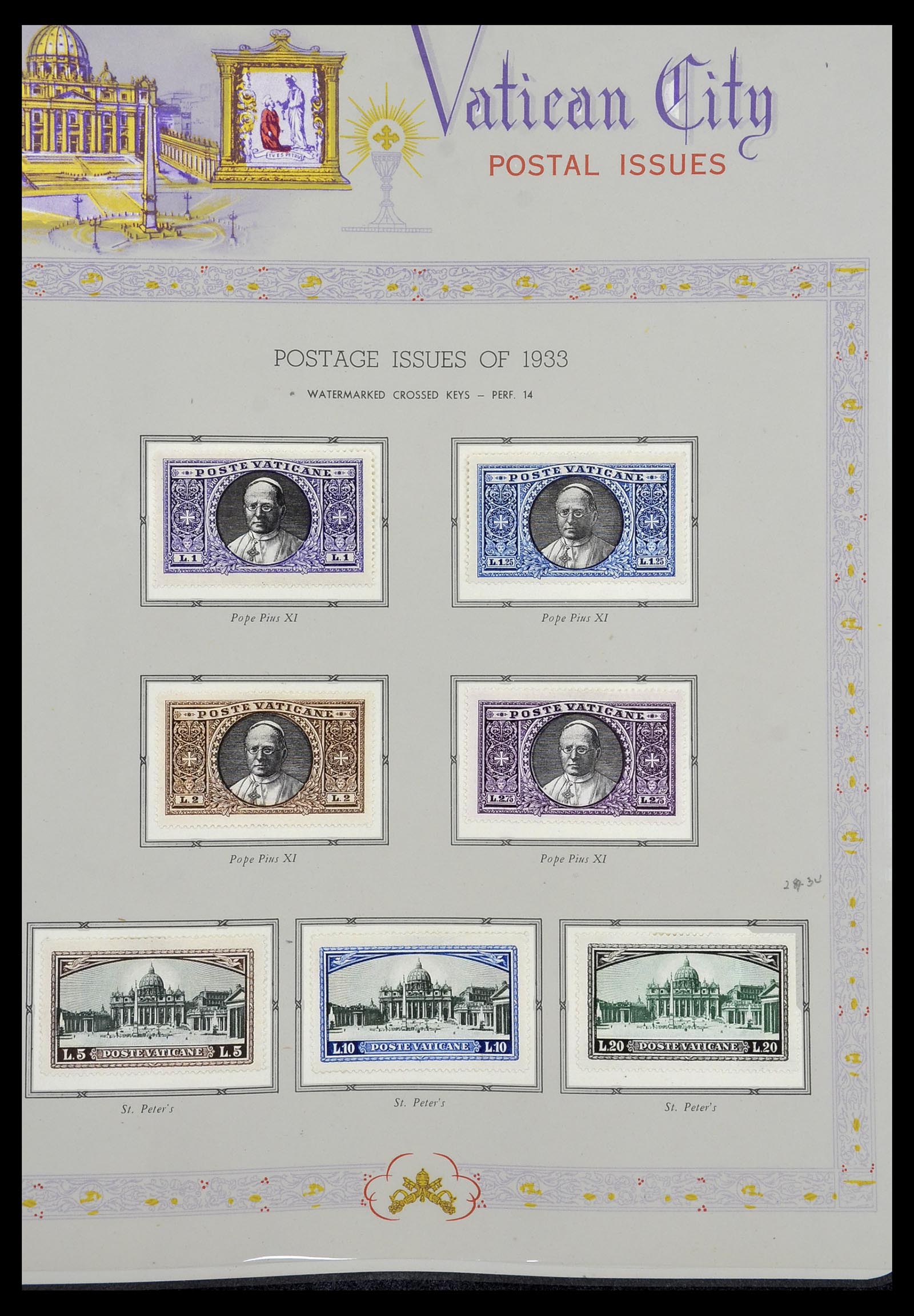 34397 004 - Postzegelverzameling 34397 Vaticaan 1929-1953.