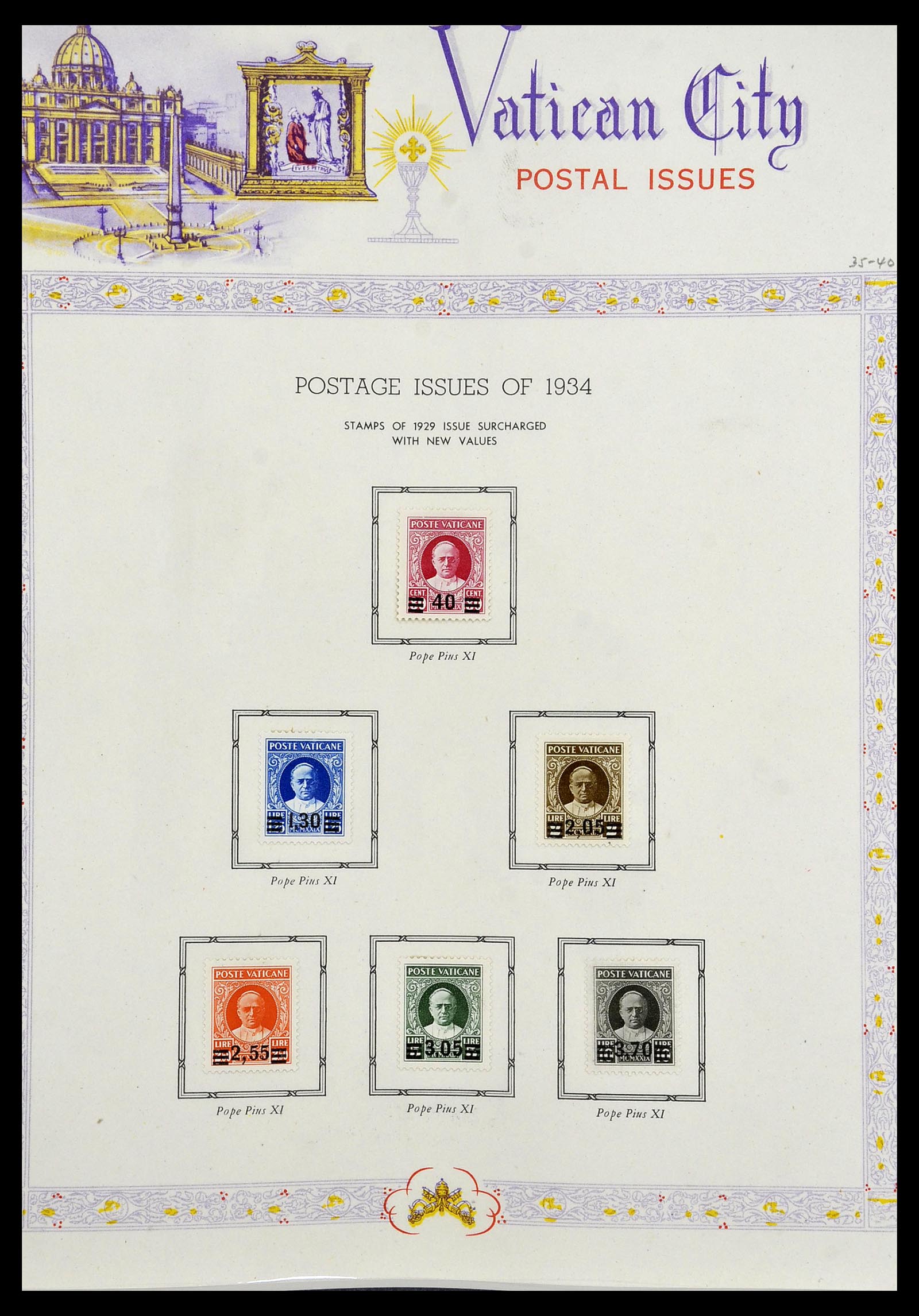 34397 005 - Postzegelverzameling 34397 Vaticaan 1929-1953.