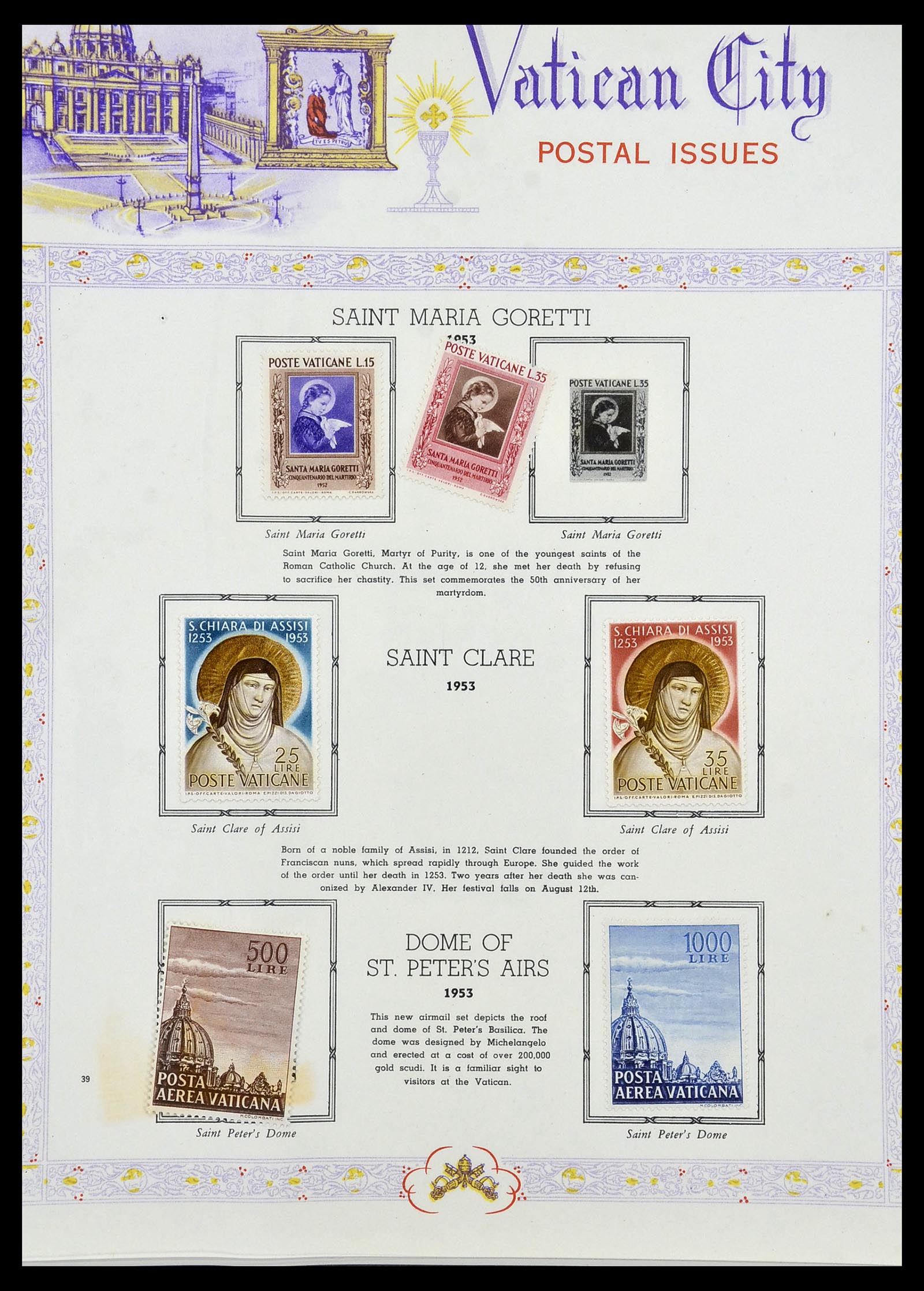 34397 038 - Postzegelverzameling 34397 Vaticaan 1929-1953.