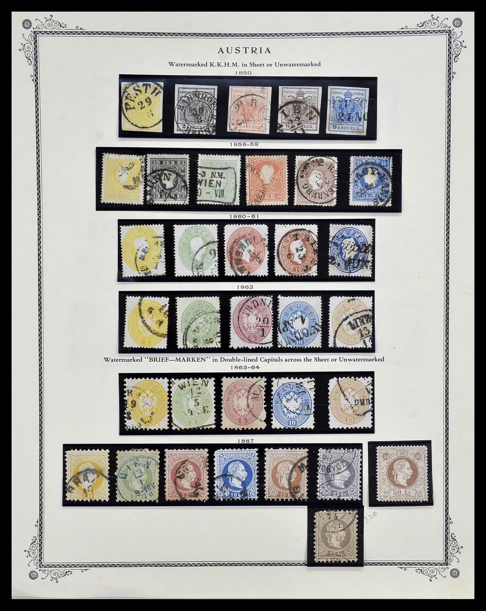 34398 001 - Postzegelverzameling 34398 Oostenrijk 1850-1975.
