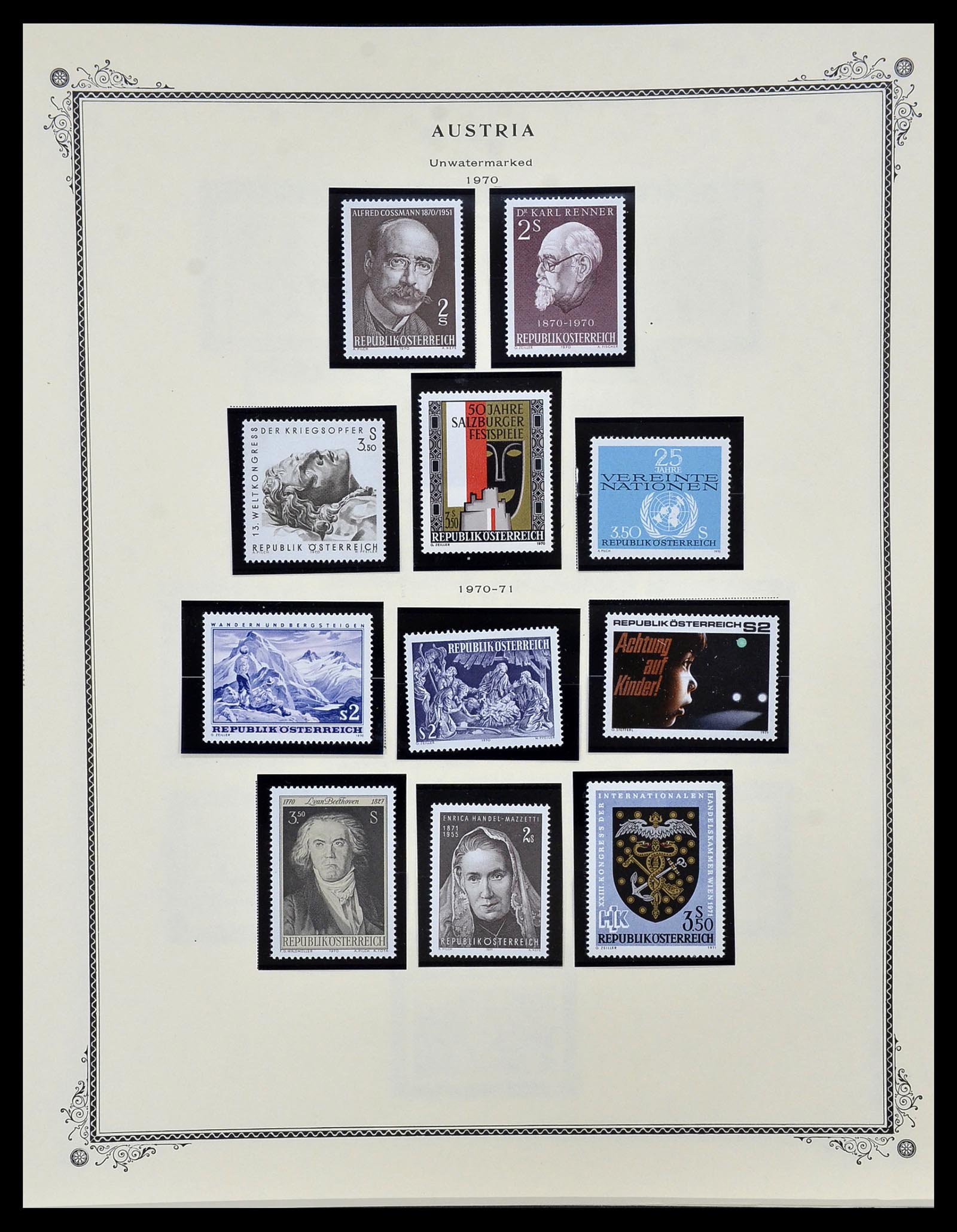 34398 051 - Postzegelverzameling 34398 Oostenrijk 1850-1975.