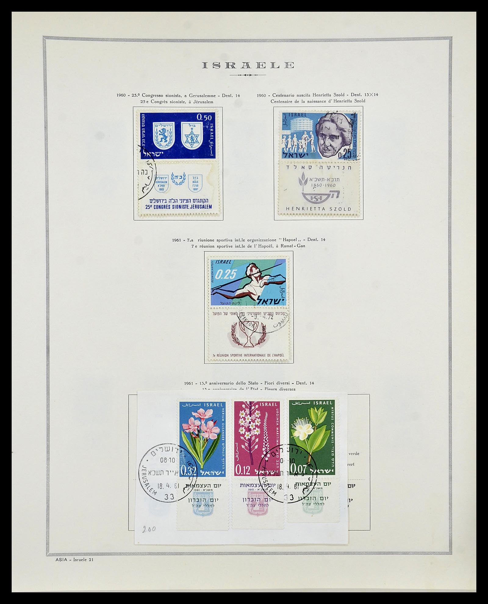 34399 022 - Postzegelverzameling 34399 Israël 1948-1961.