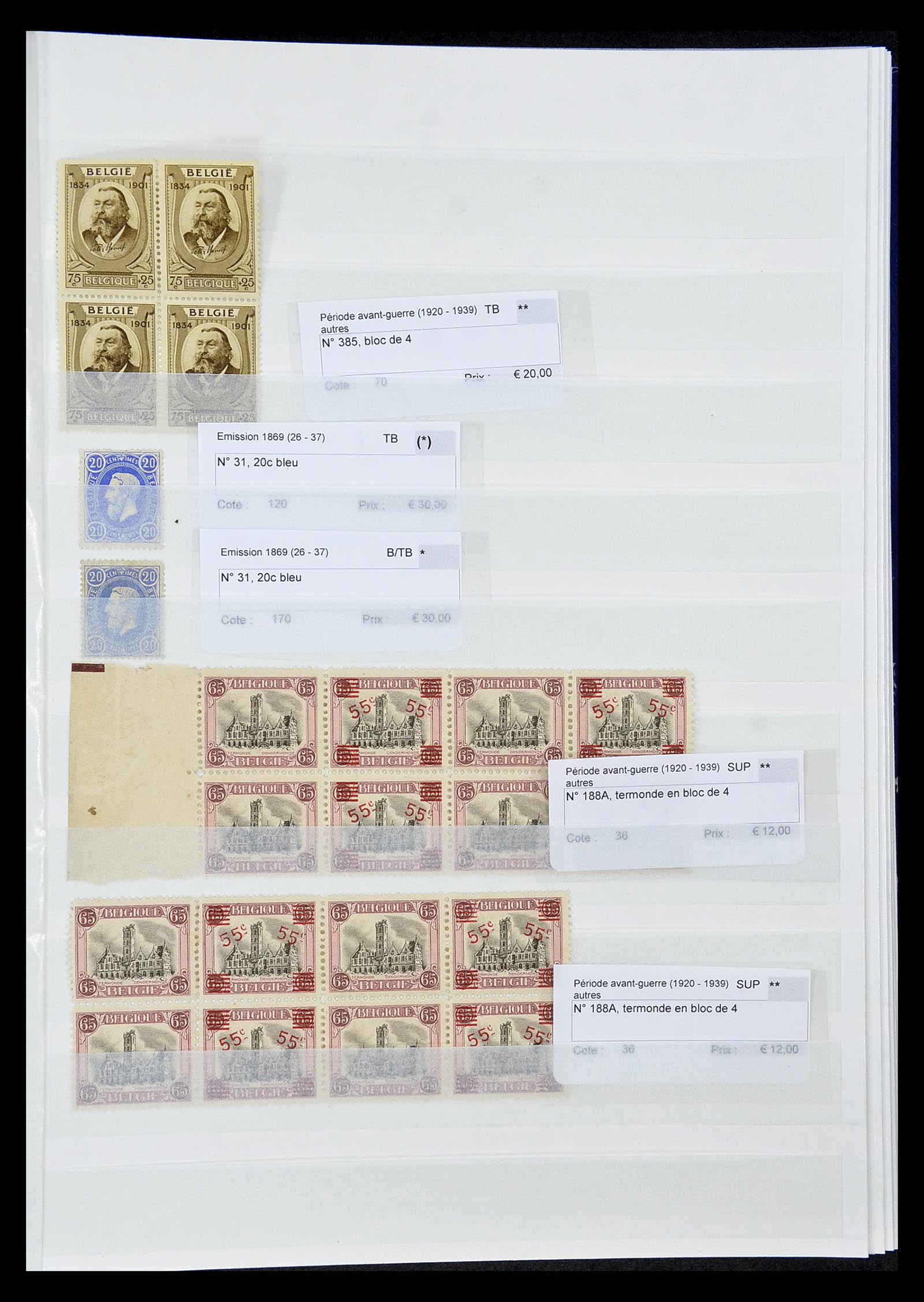 34400 003 - Postzegelverzameling 34400 Wereld betere zegels 1870-1950.