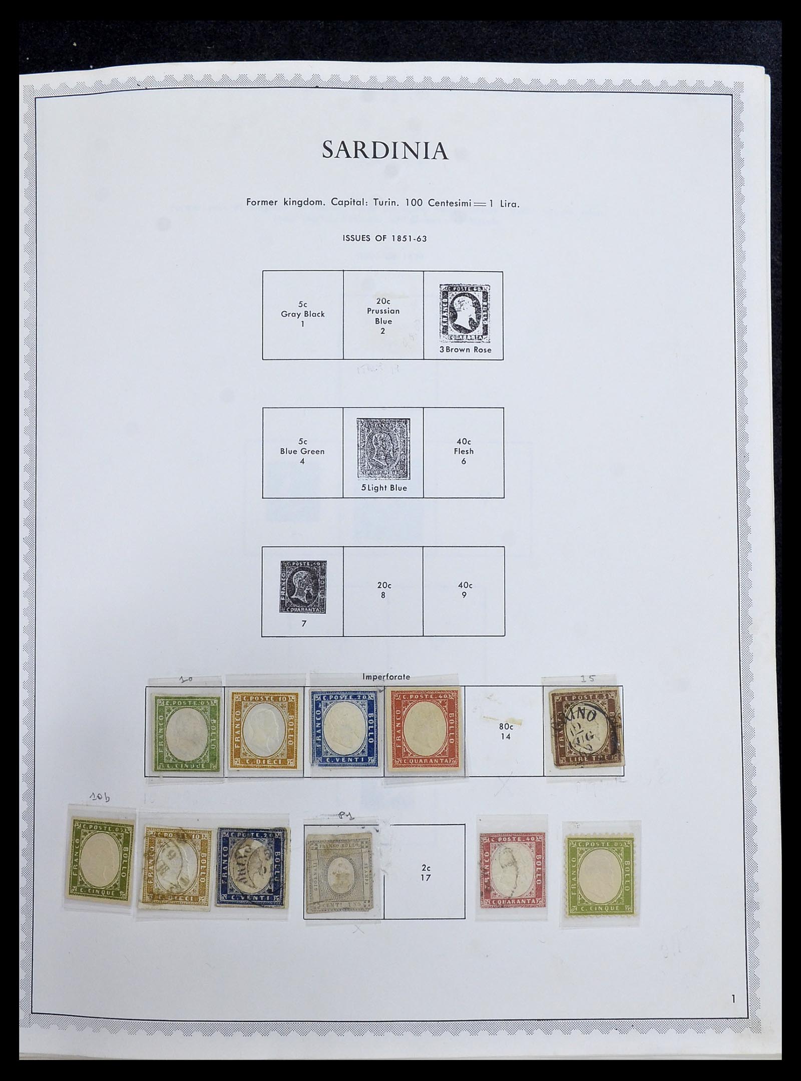 34401 002 - Postzegelverzameling 34401 Italië en gebieden 1850-1990.