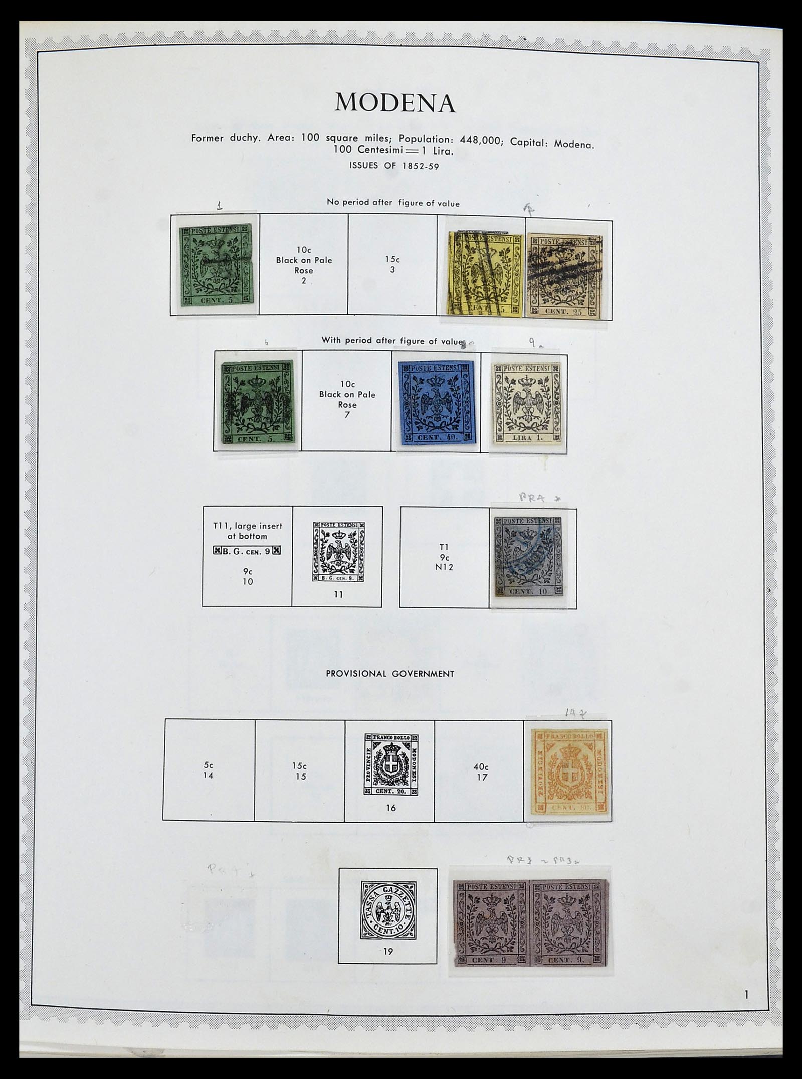 34401 006 - Postzegelverzameling 34401 Italië en gebieden 1850-1990.