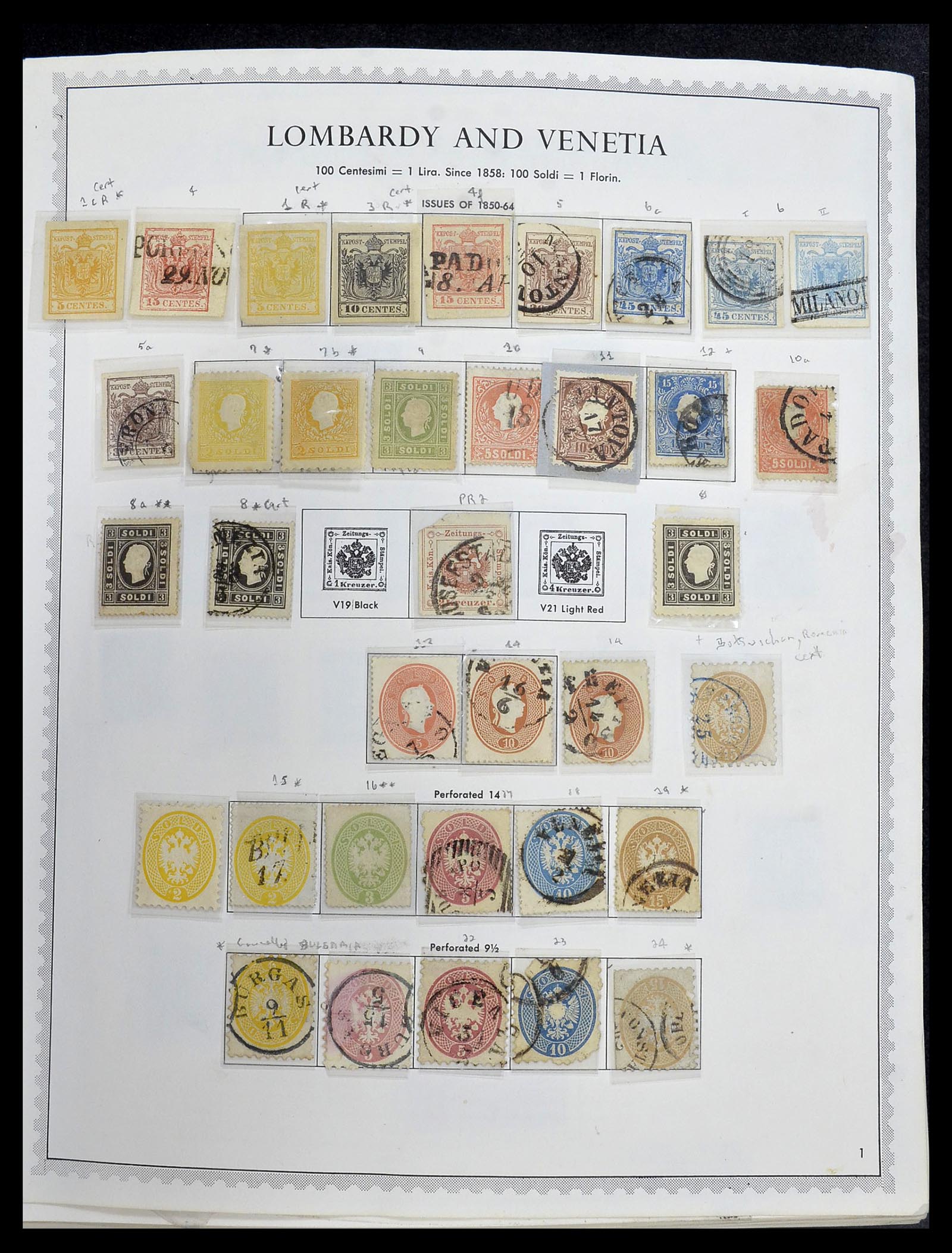 34401 010 - Postzegelverzameling 34401 Italië en gebieden 1850-1990.