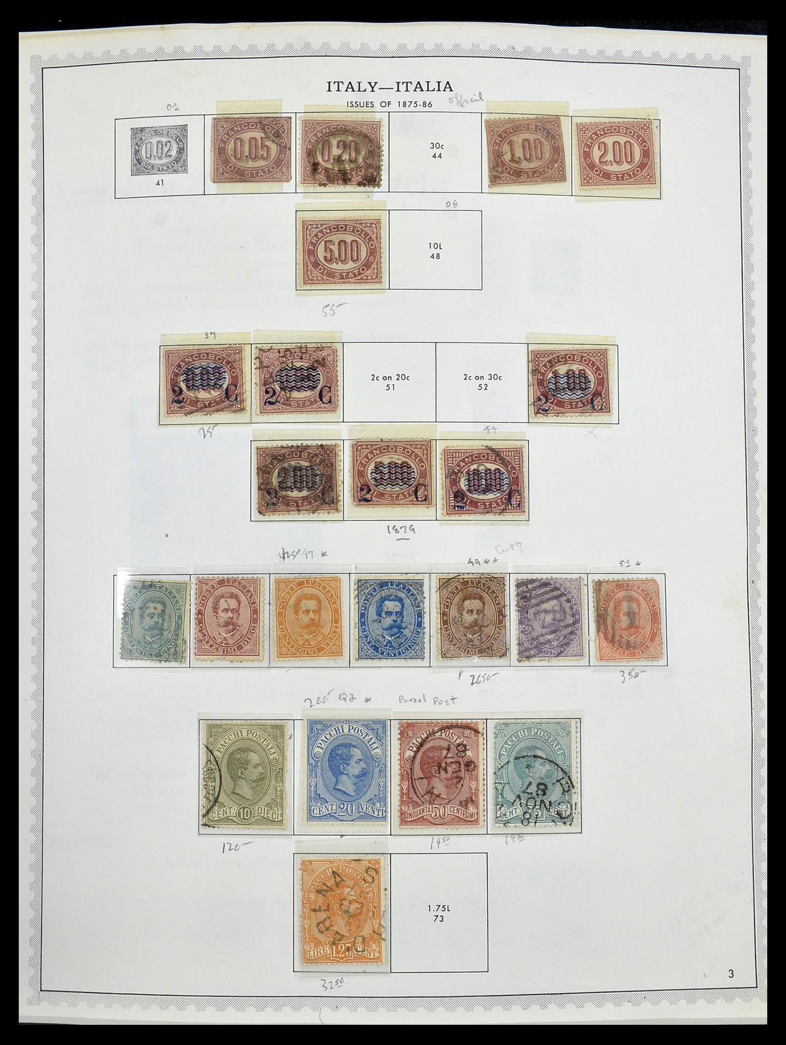 34401 019 - Postzegelverzameling 34401 Italië en gebieden 1850-1990.