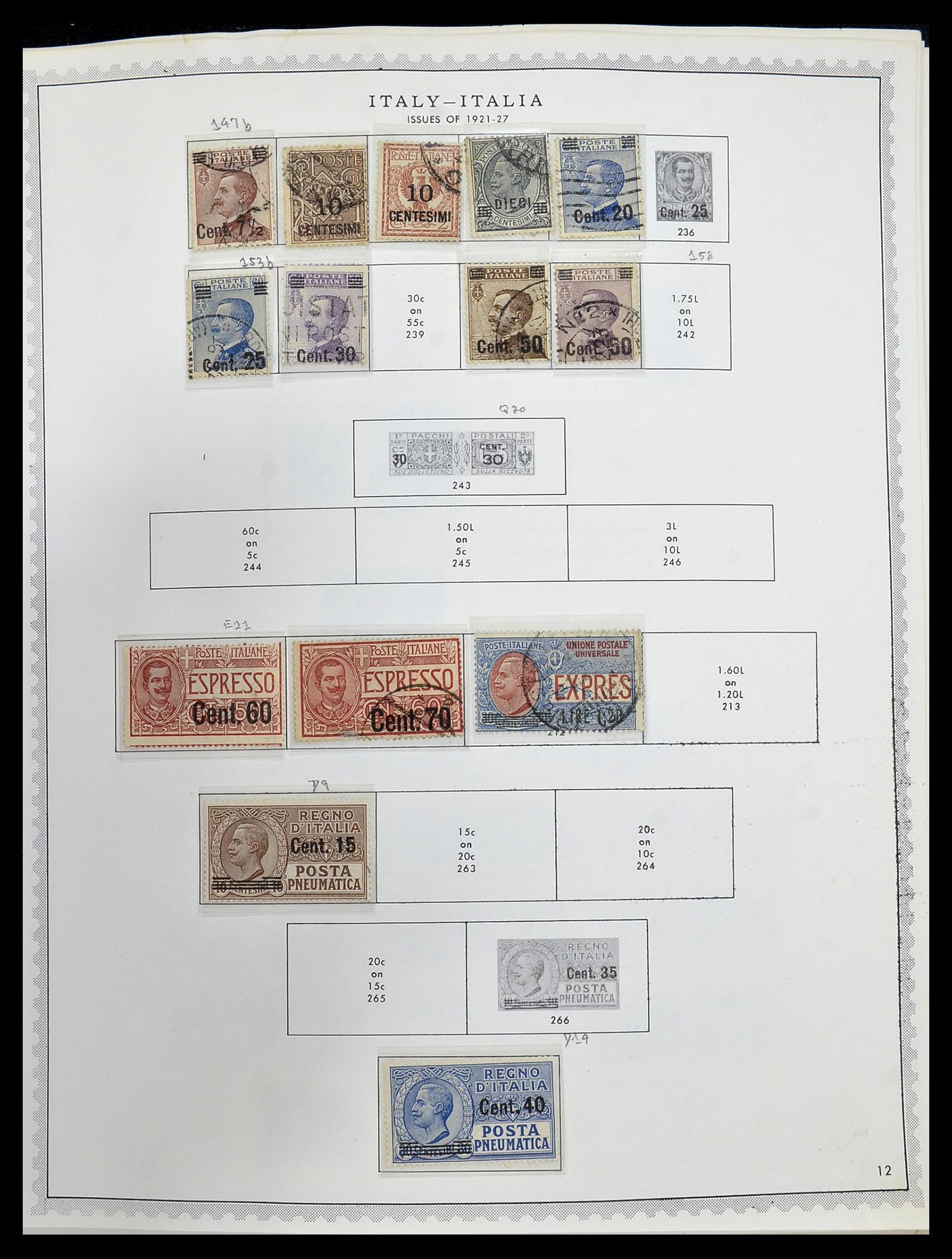 34401 030 - Stamp collection 34401 Italy and territories 1850-1990.