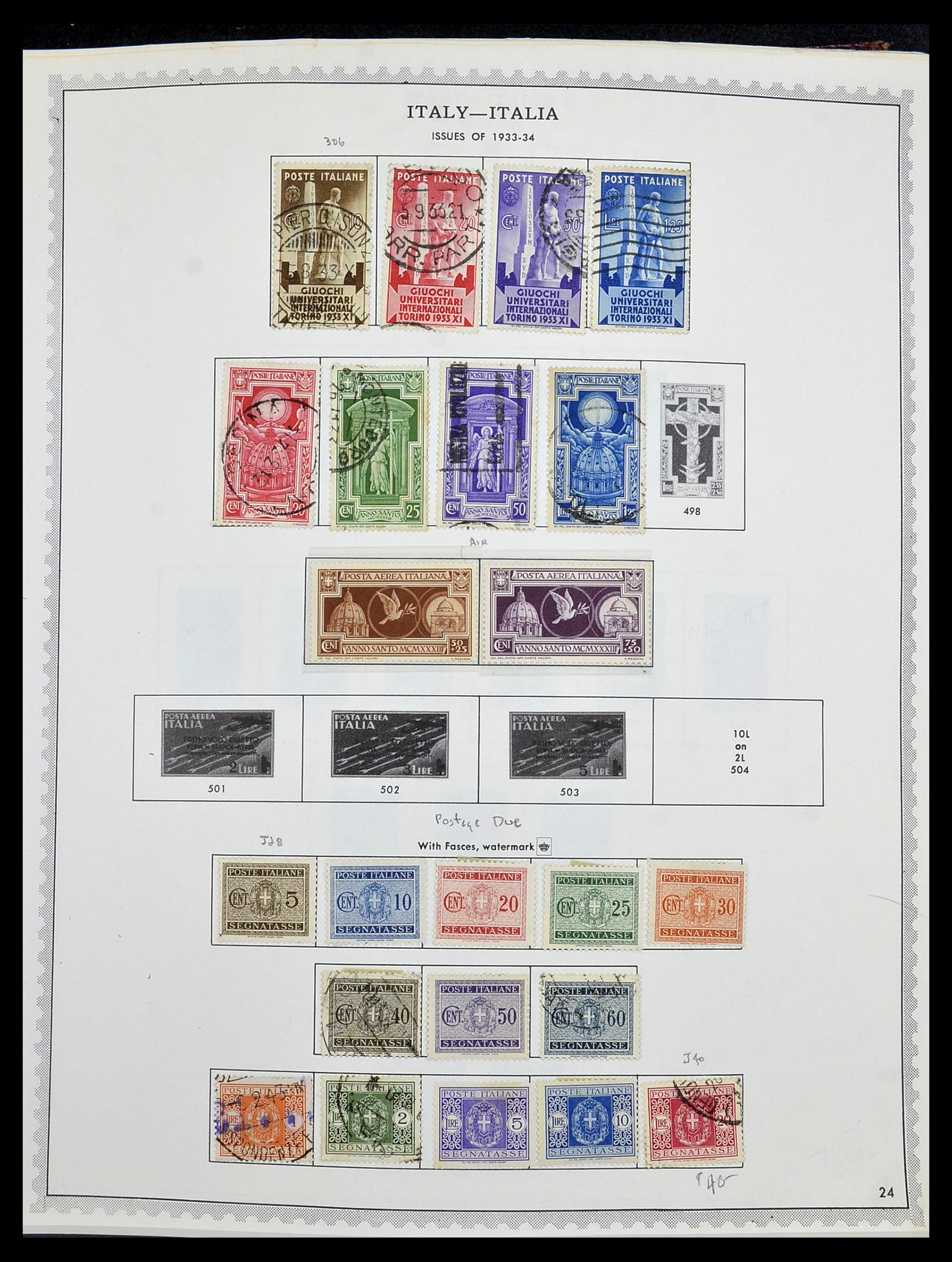 34401 040 - Stamp collection 34401 Italy and territories 1850-1990.