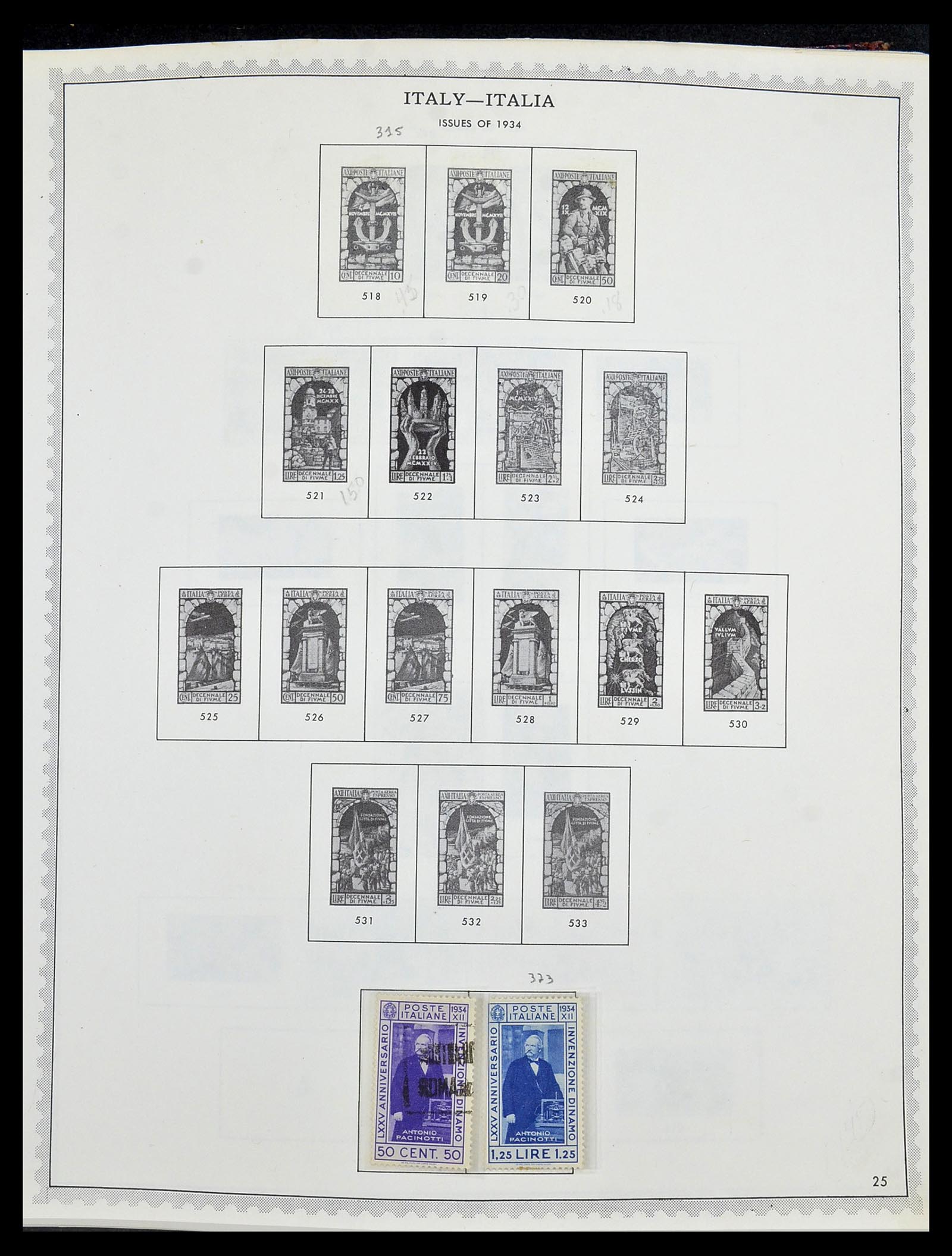 34401 041 - Postzegelverzameling 34401 Italië en gebieden 1850-1990.