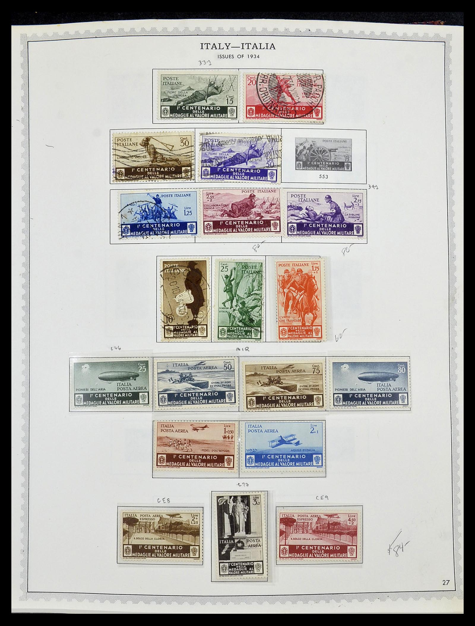 34401 043 - Postzegelverzameling 34401 Italië en gebieden 1850-1990.