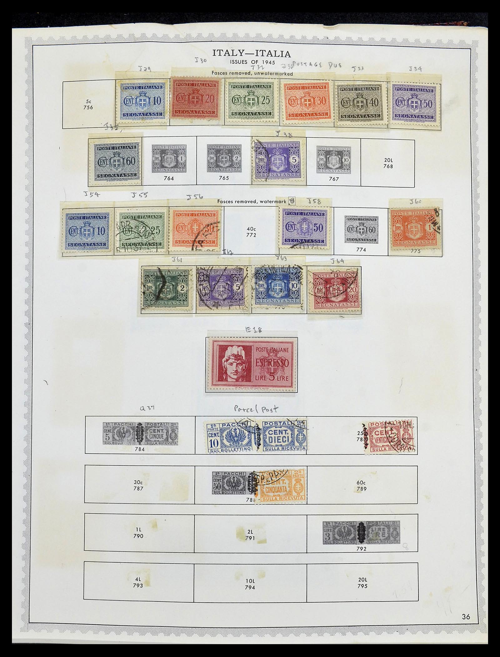 34401 052 - Stamp collection 34401 Italy and territories 1850-1990.