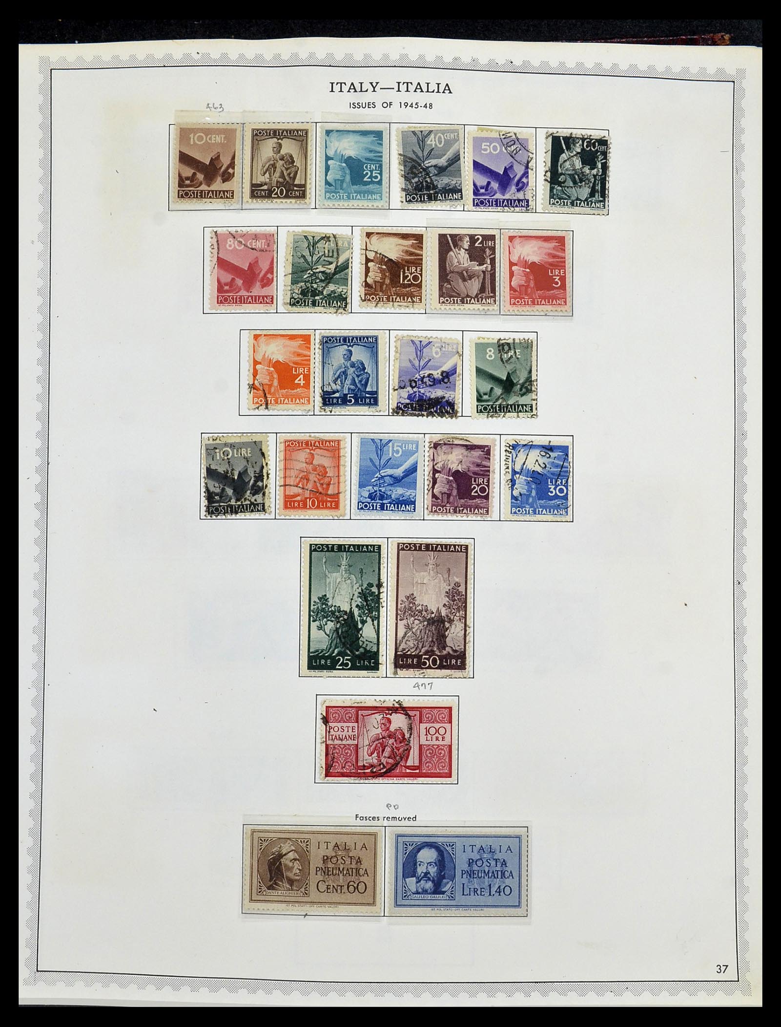 34401 053 - Postzegelverzameling 34401 Italië en gebieden 1850-1990.
