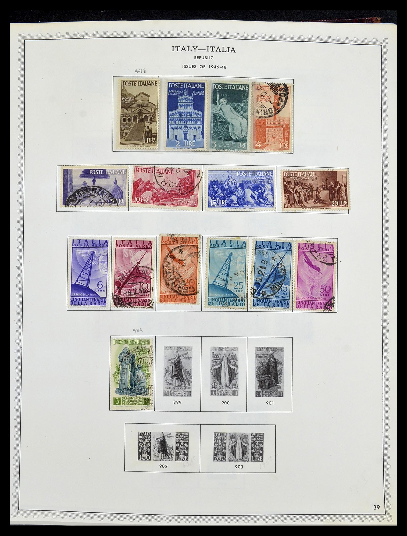 34401 055 - Postzegelverzameling 34401 Italië en gebieden 1850-1990.