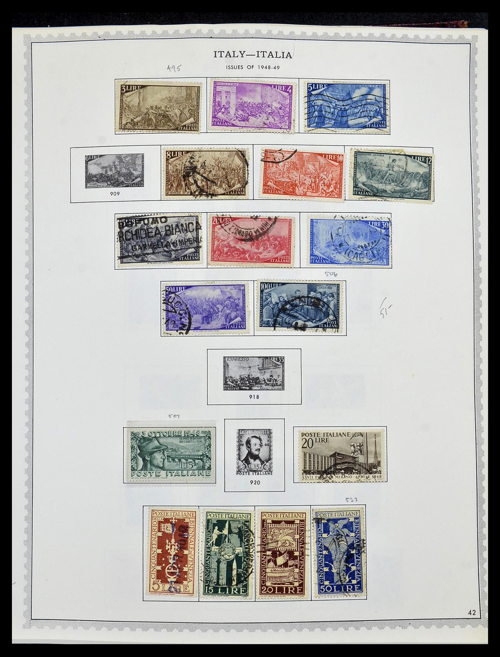 34401 058 - Stamp collection 34401 Italy and territories 1850-1990.
