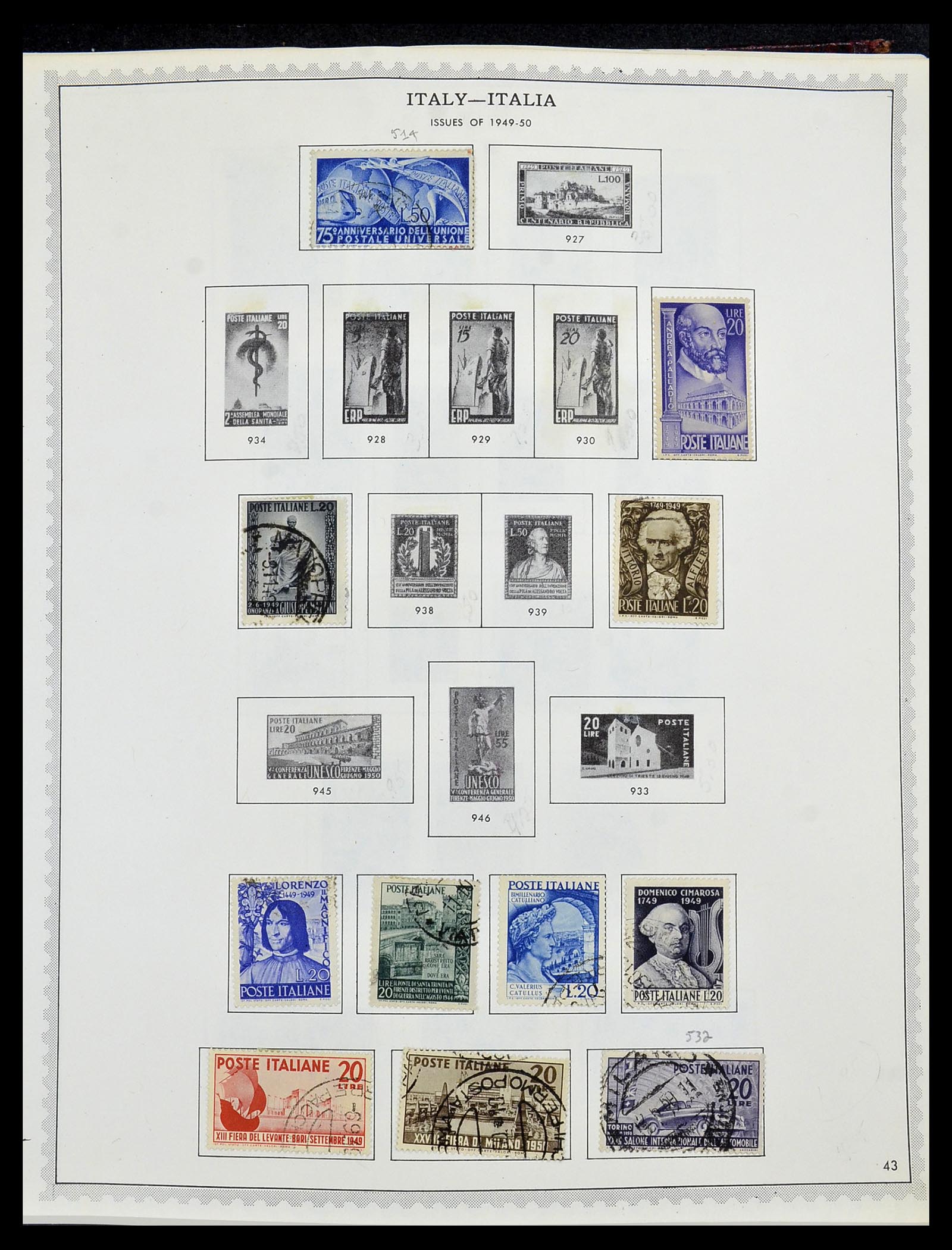 34401 059 - Stamp collection 34401 Italy and territories 1850-1990.