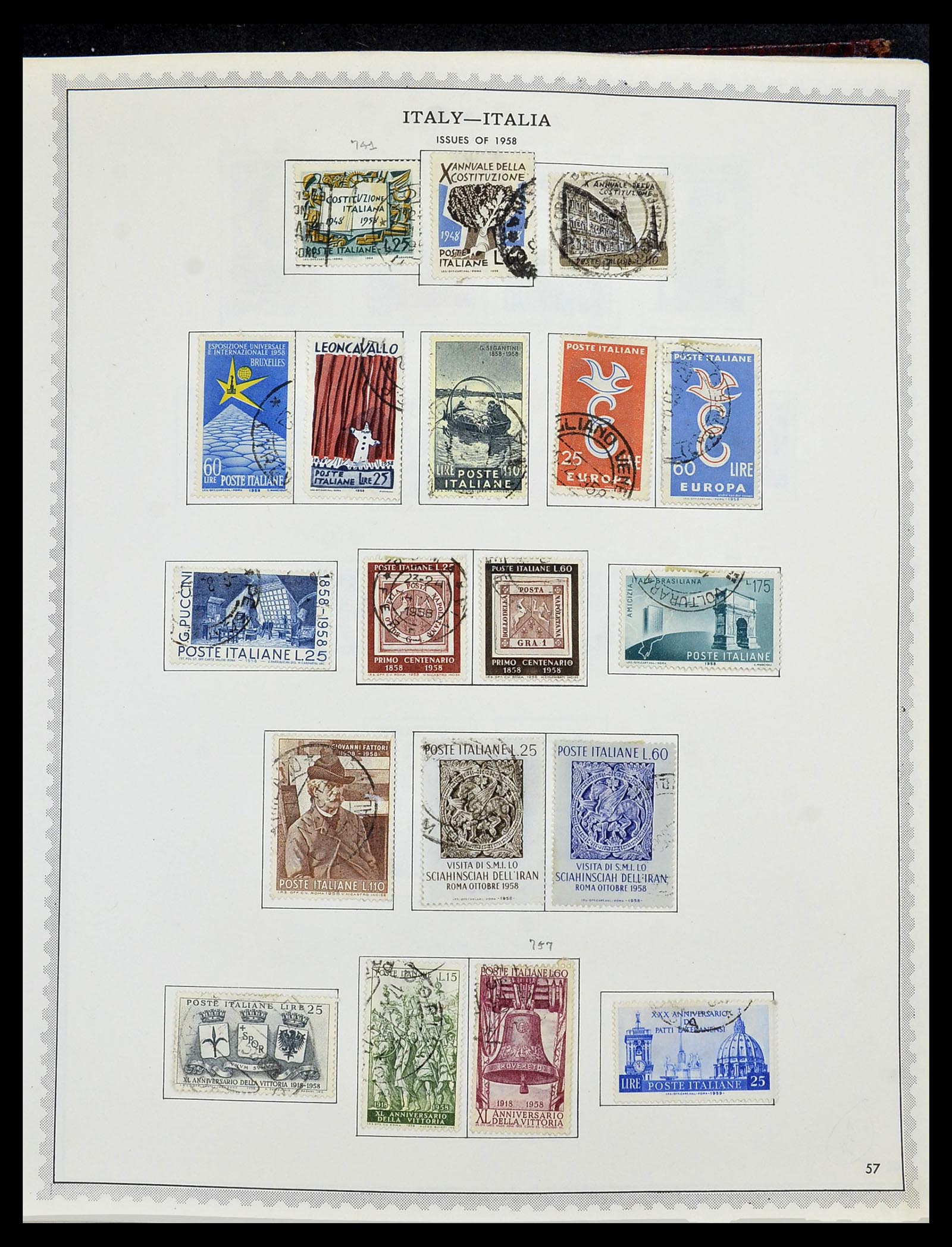 34401 073 - Stamp collection 34401 Italy and territories 1850-1990.