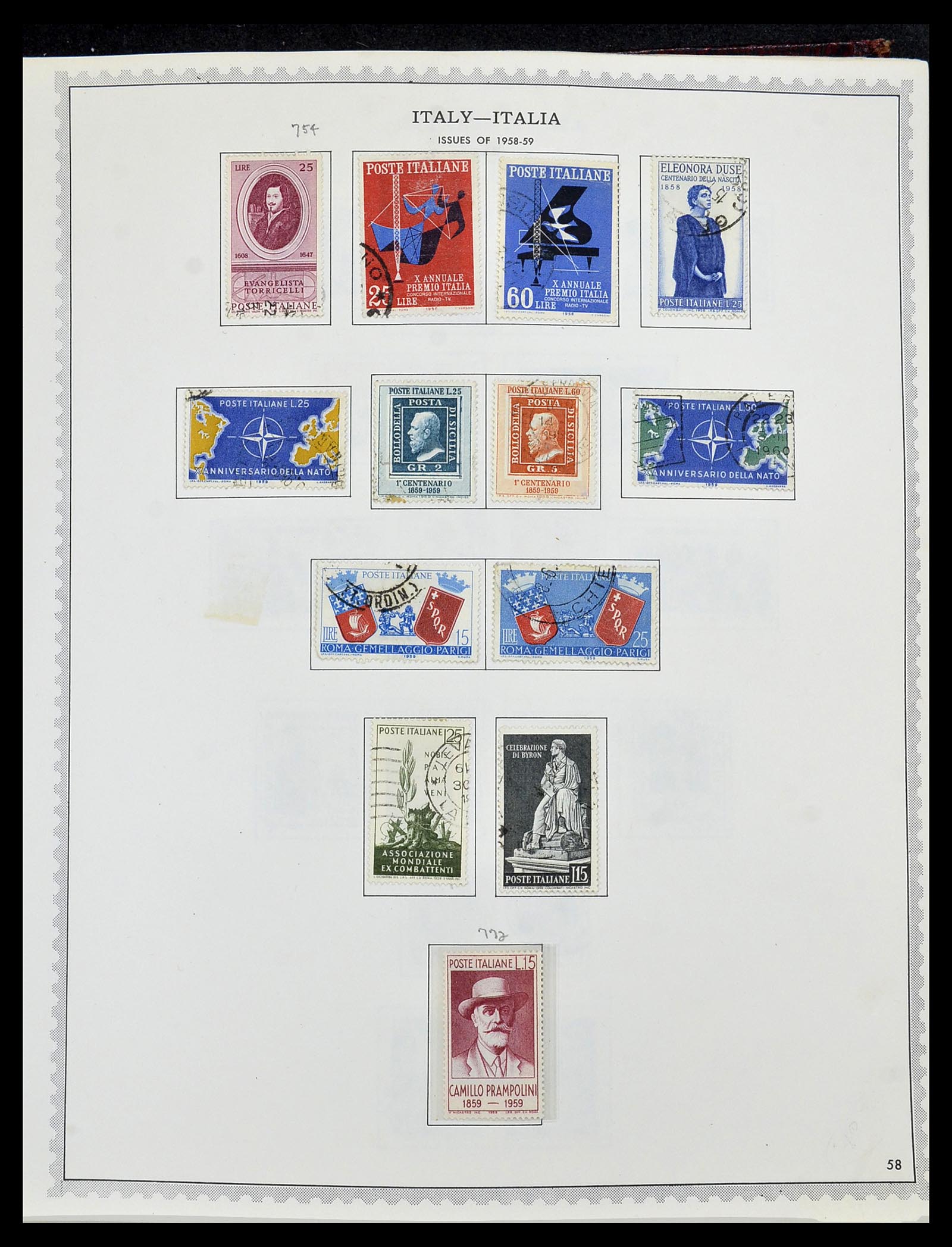 34401 074 - Stamp collection 34401 Italy and territories 1850-1990.