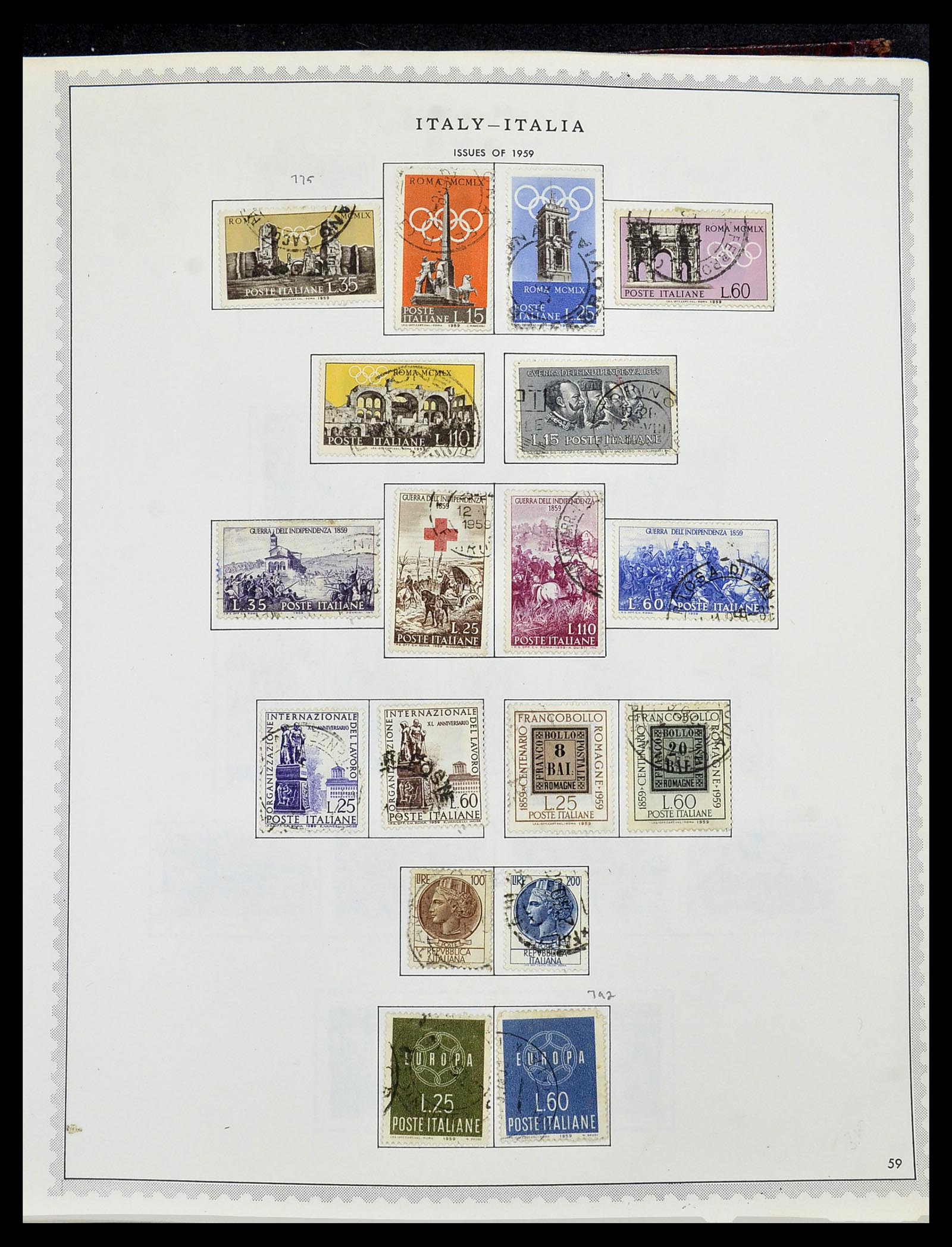 34401 075 - Stamp collection 34401 Italy and territories 1850-1990.