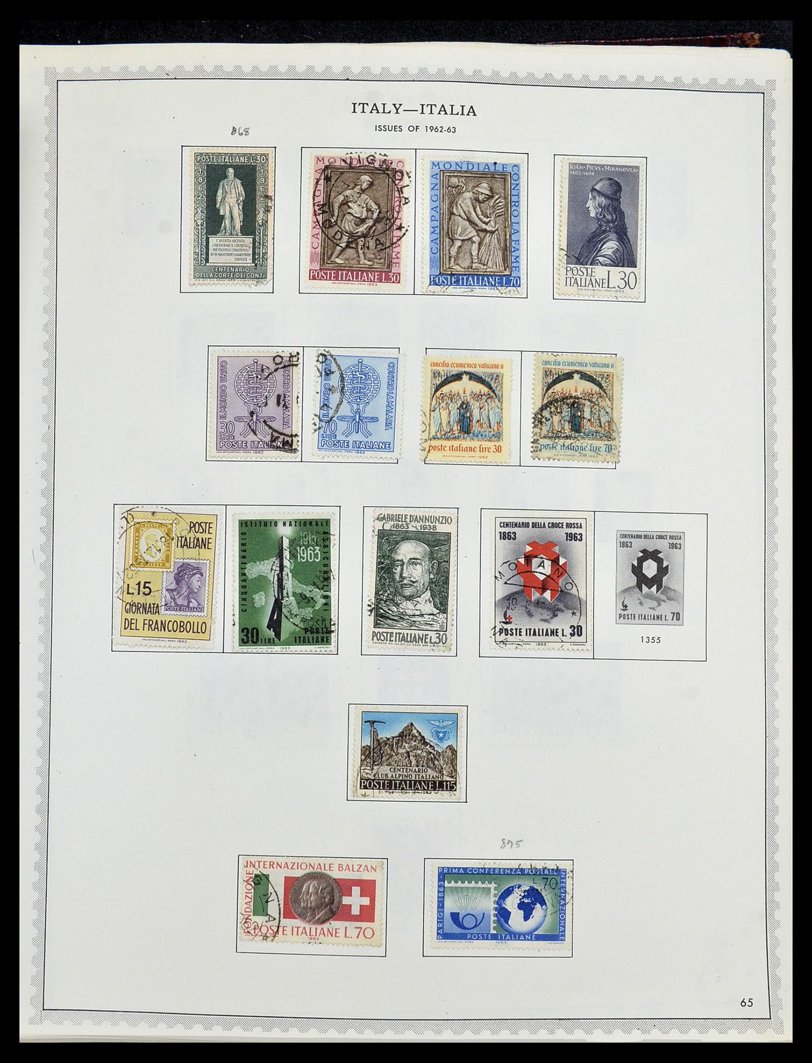 34401 081 - Postzegelverzameling 34401 Italië en gebieden 1850-1990.