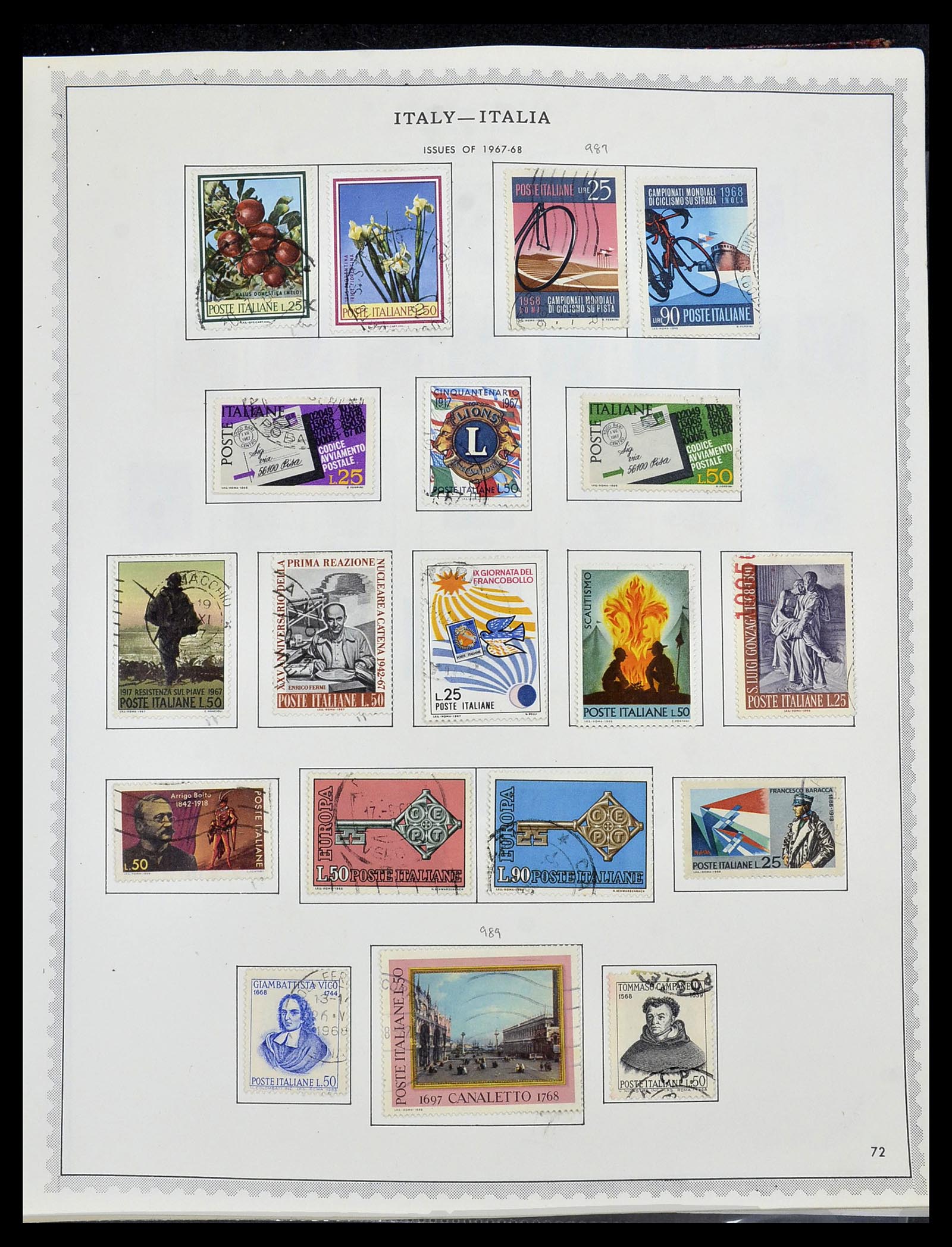 34401 088 - Postzegelverzameling 34401 Italië en gebieden 1850-1990.