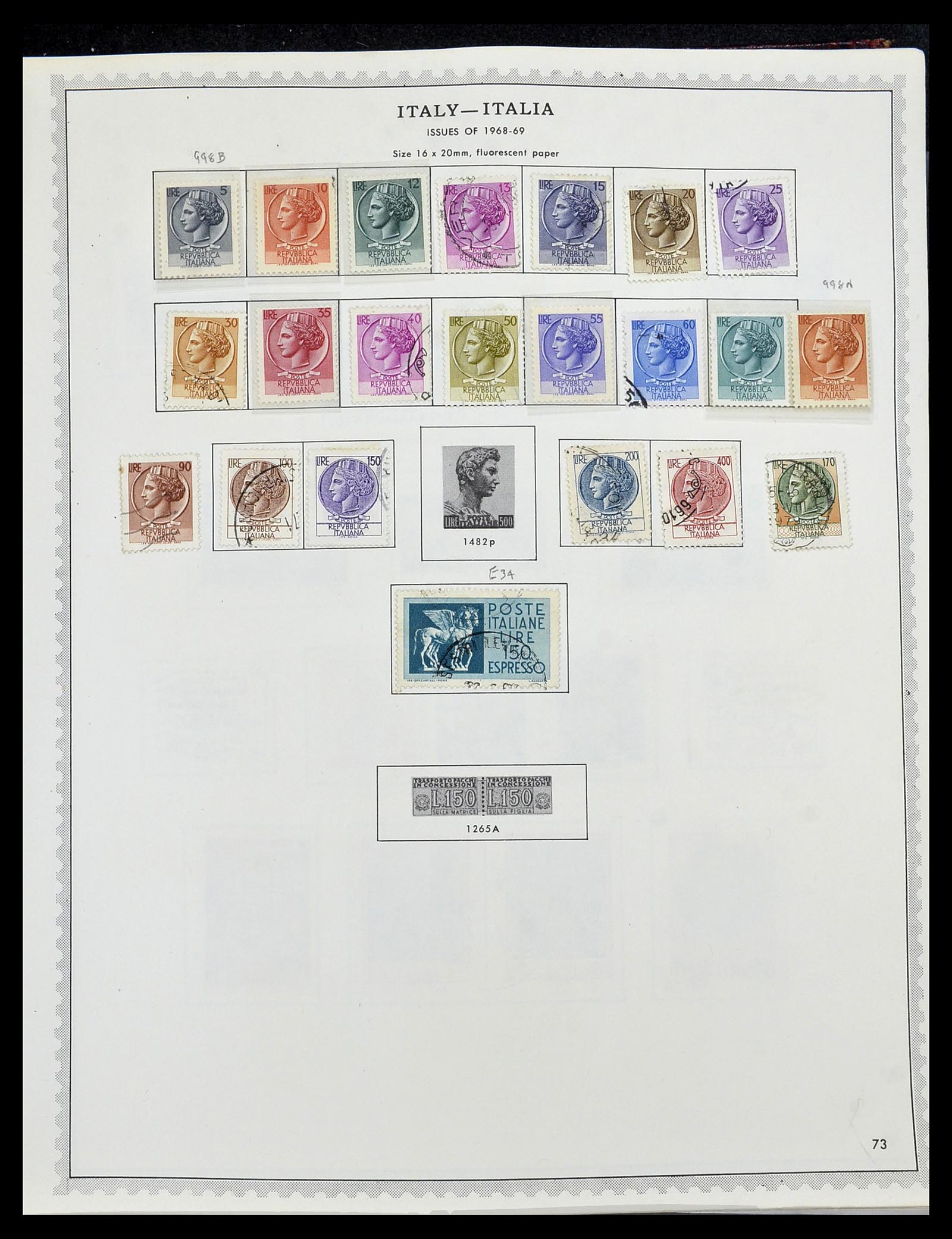 34401 089 - Postzegelverzameling 34401 Italië en gebieden 1850-1990.