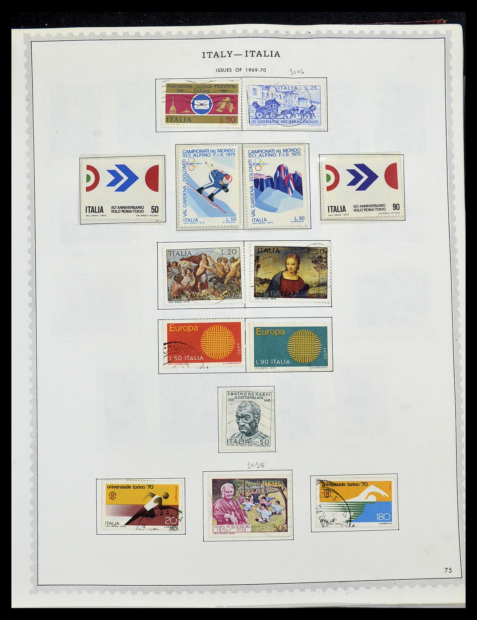 34401 091 - Postzegelverzameling 34401 Italië en gebieden 1850-1990.