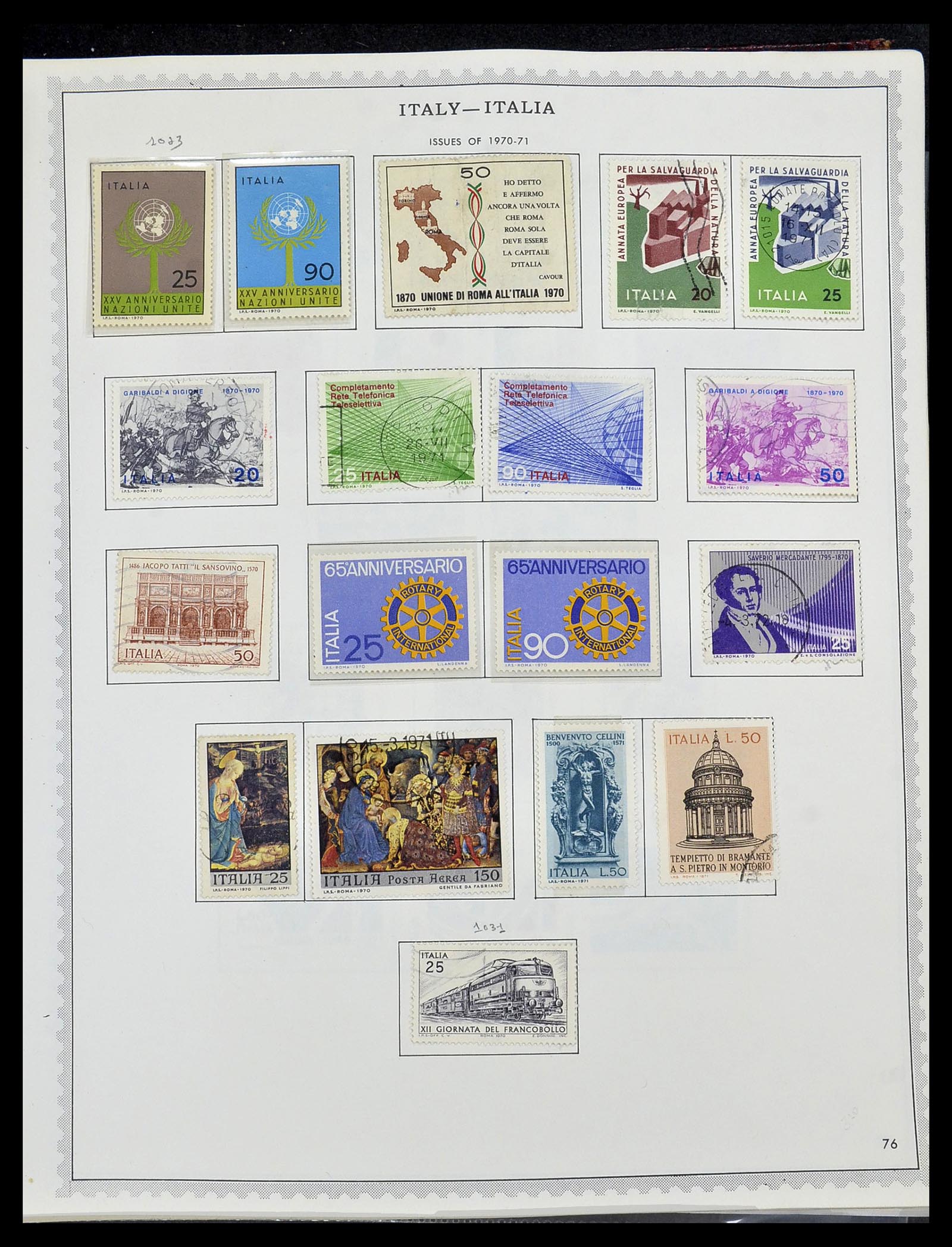 34401 092 - Postzegelverzameling 34401 Italië en gebieden 1850-1990.
