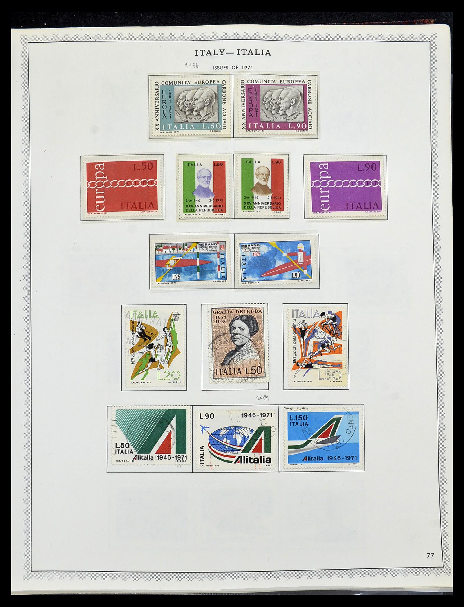 34401 093 - Postzegelverzameling 34401 Italië en gebieden 1850-1990.