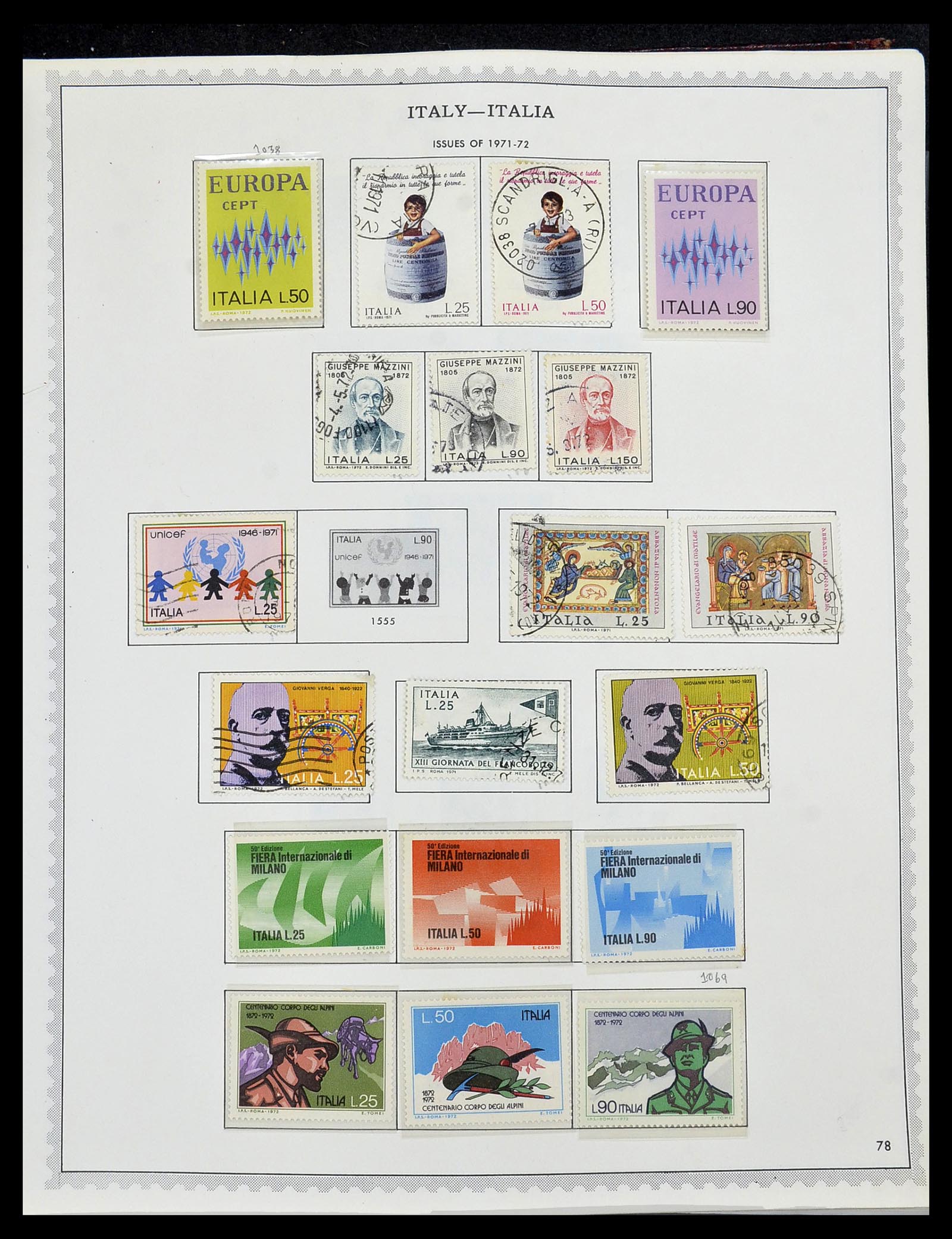34401 094 - Postzegelverzameling 34401 Italië en gebieden 1850-1990.