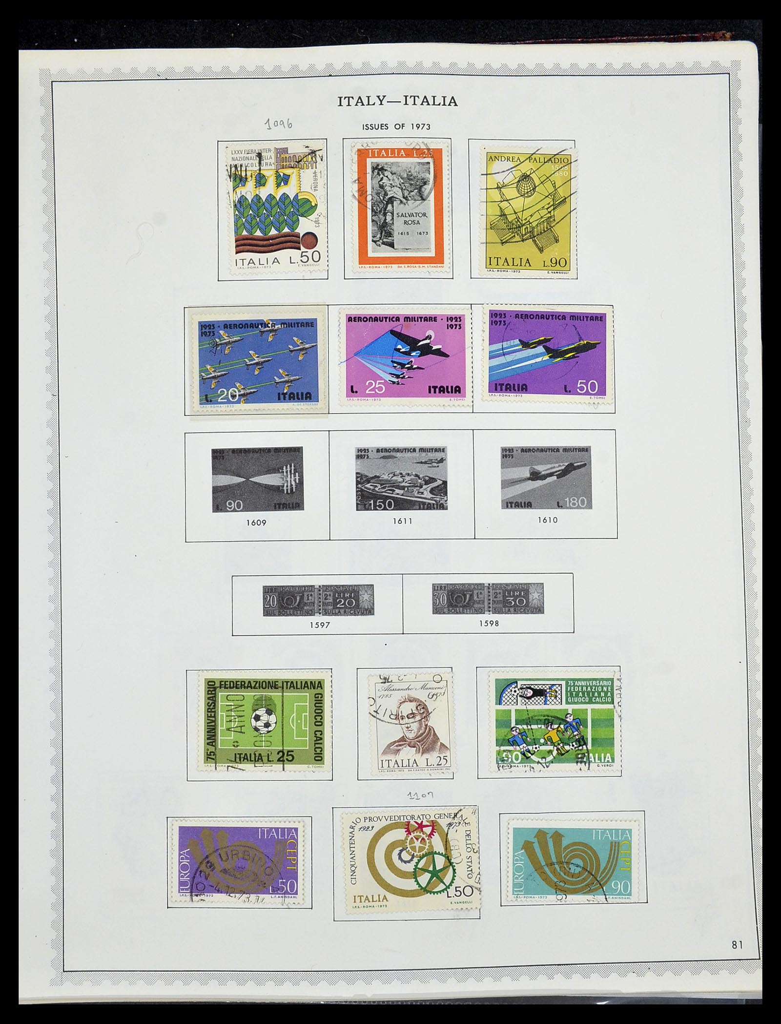 34401 097 - Postzegelverzameling 34401 Italië en gebieden 1850-1990.