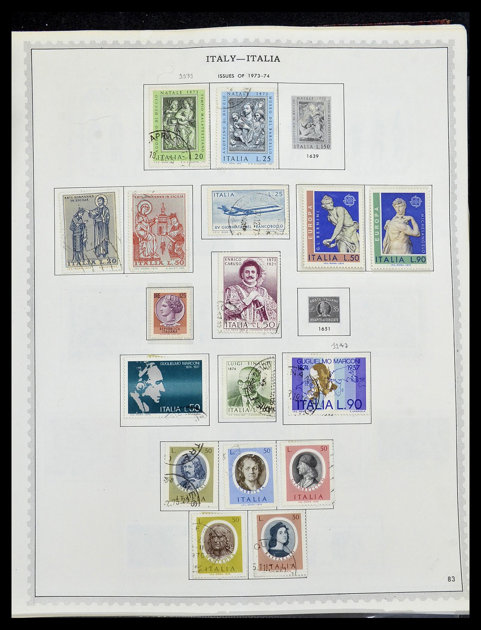 34401 099 - Postzegelverzameling 34401 Italië en gebieden 1850-1990.