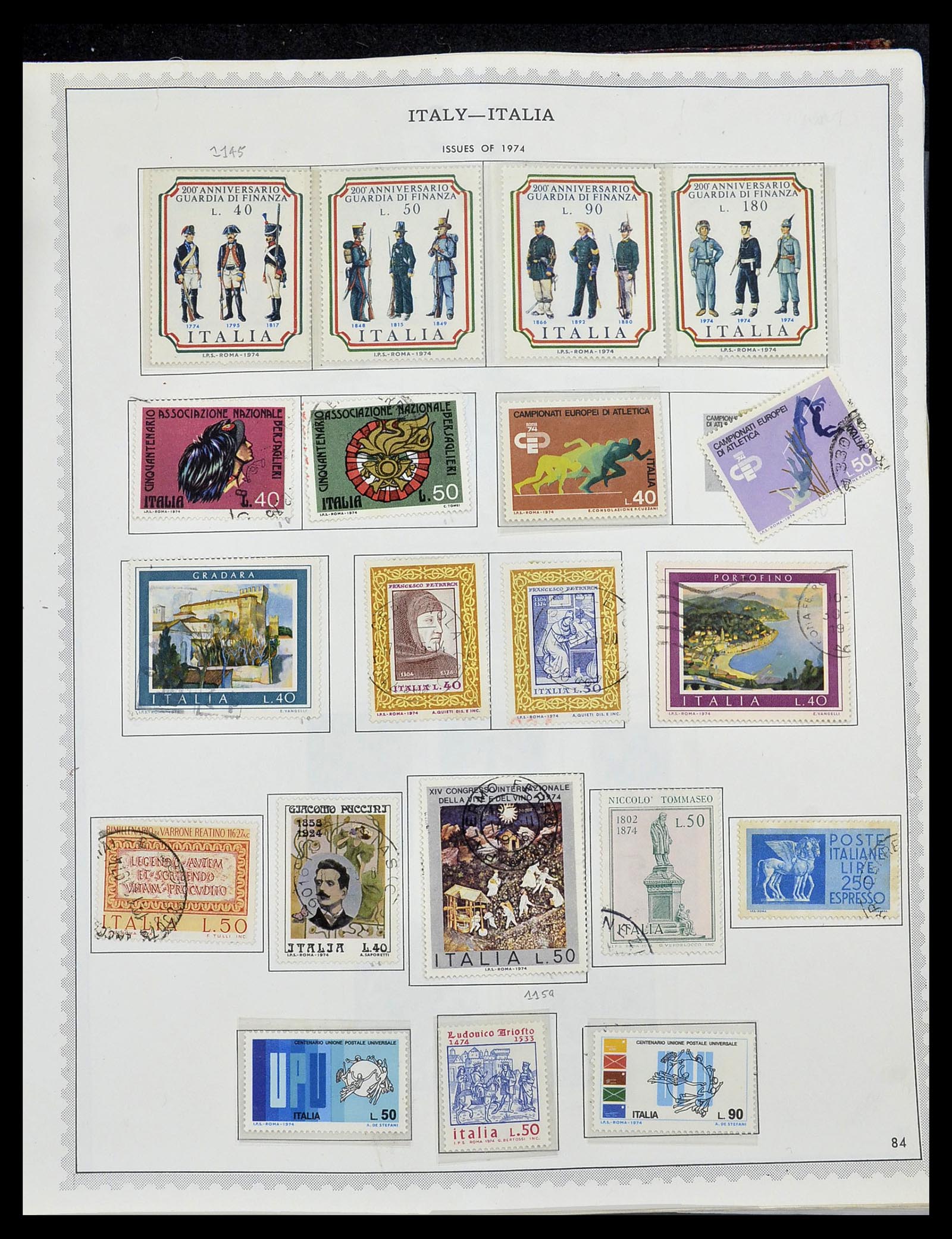 34401 100 - Postzegelverzameling 34401 Italië en gebieden 1850-1990.