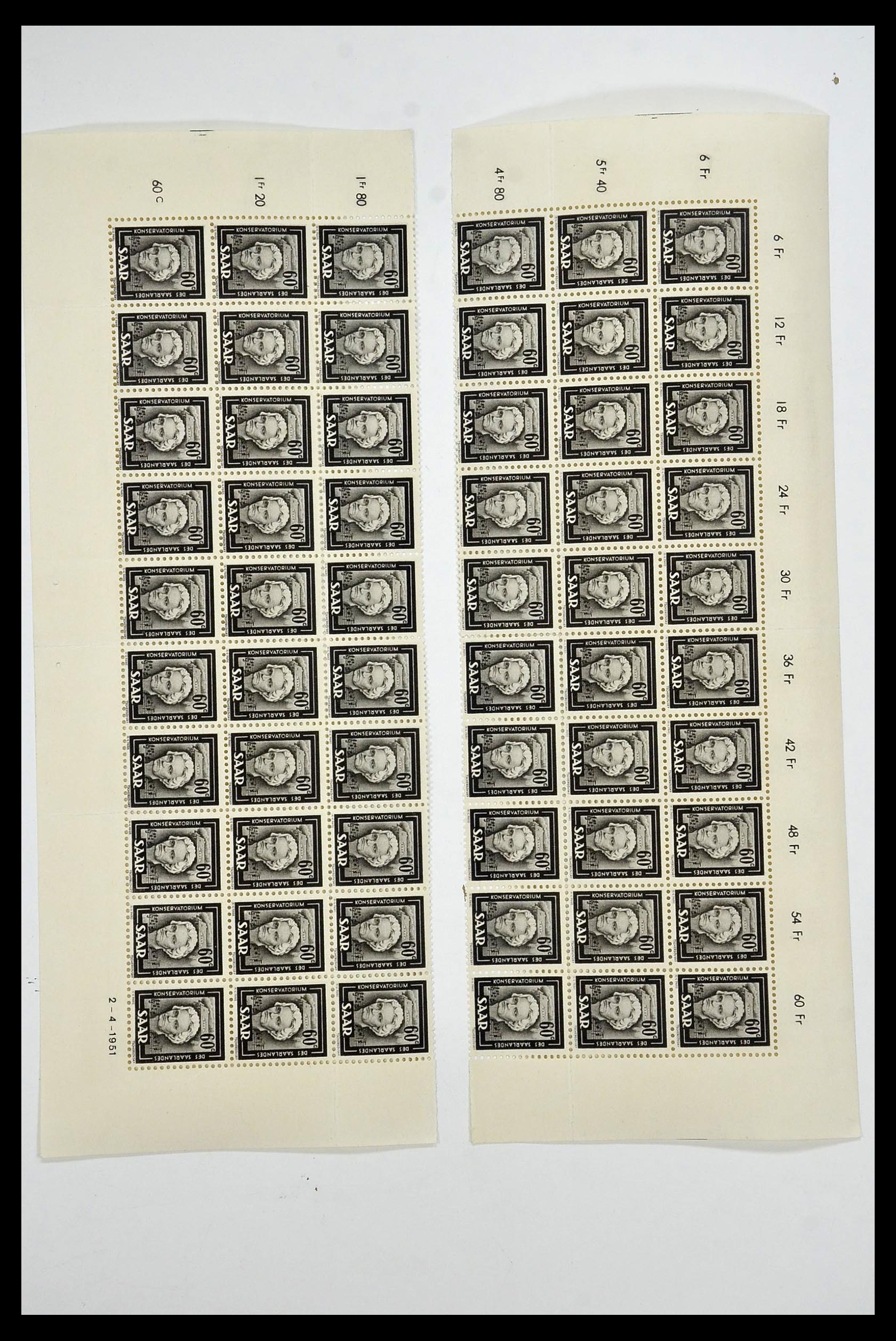 34403 001 - Postzegelverzameling 34403 Saar 1949-1959.