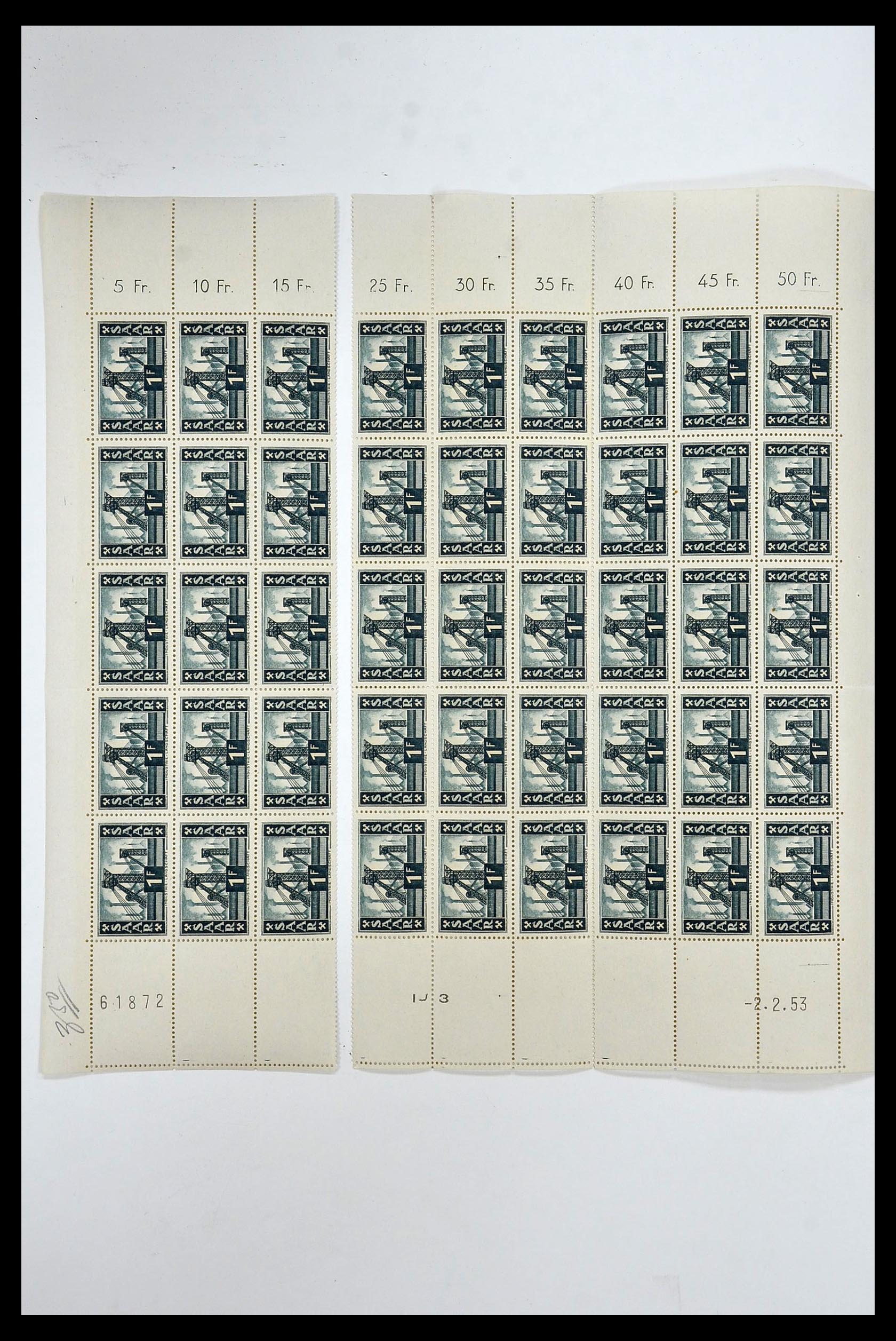 34403 006 - Postzegelverzameling 34403 Saar 1949-1959.
