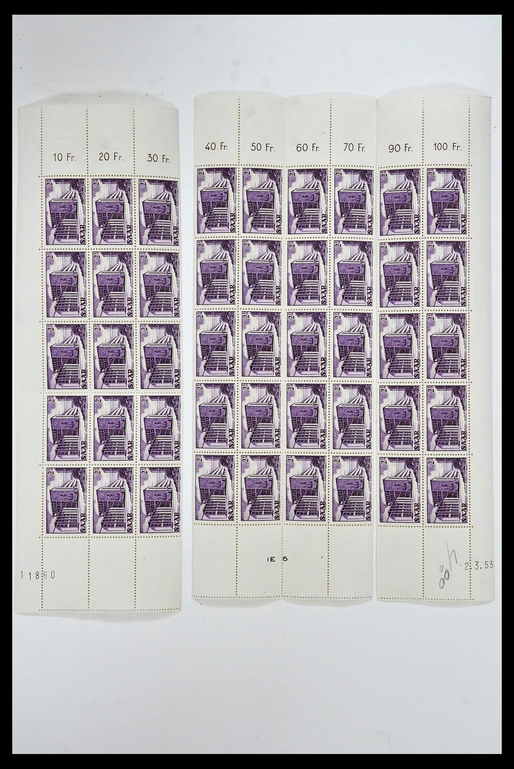 34403 007 - Postzegelverzameling 34403 Saar 1949-1959.