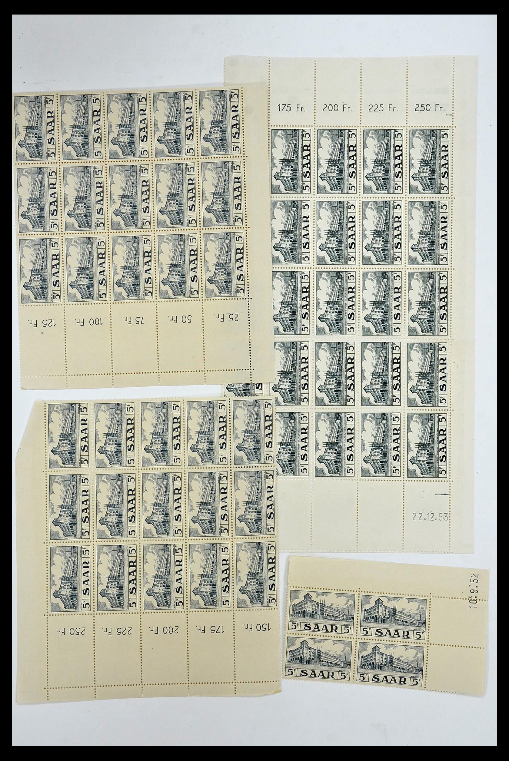 34403 009 - Postzegelverzameling 34403 Saar 1949-1959.