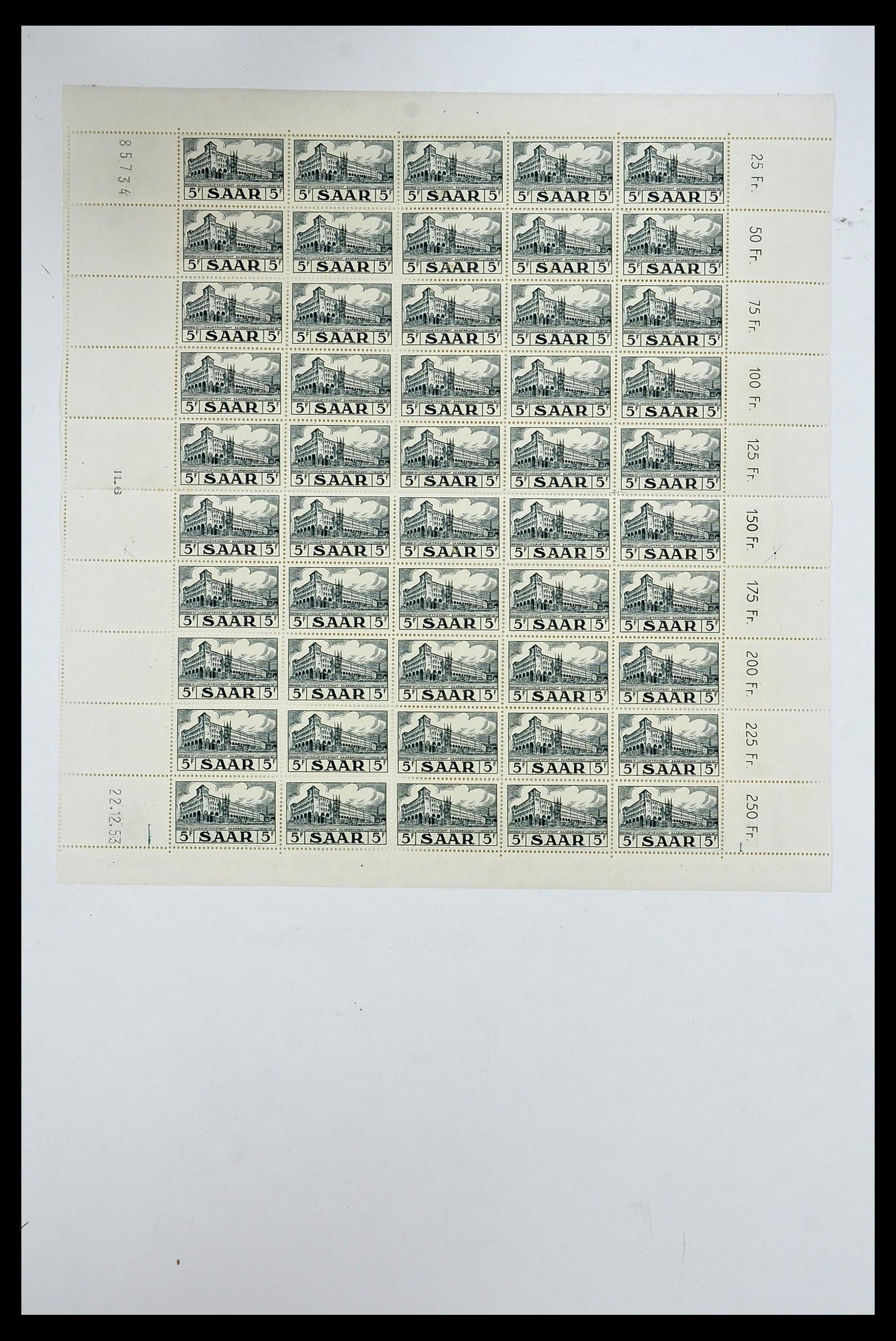 34403 010 - Postzegelverzameling 34403 Saar 1949-1959.