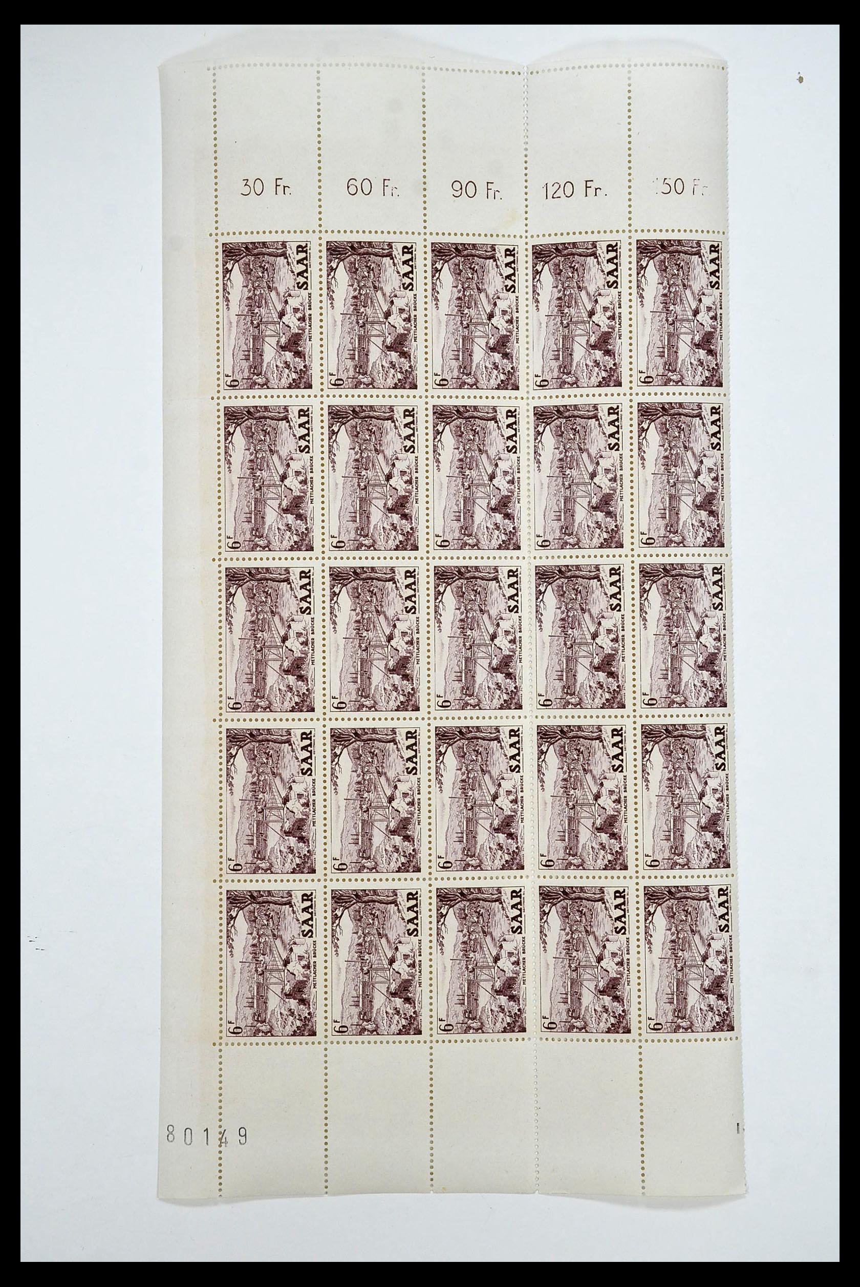 34403 011 - Postzegelverzameling 34403 Saar 1949-1959.