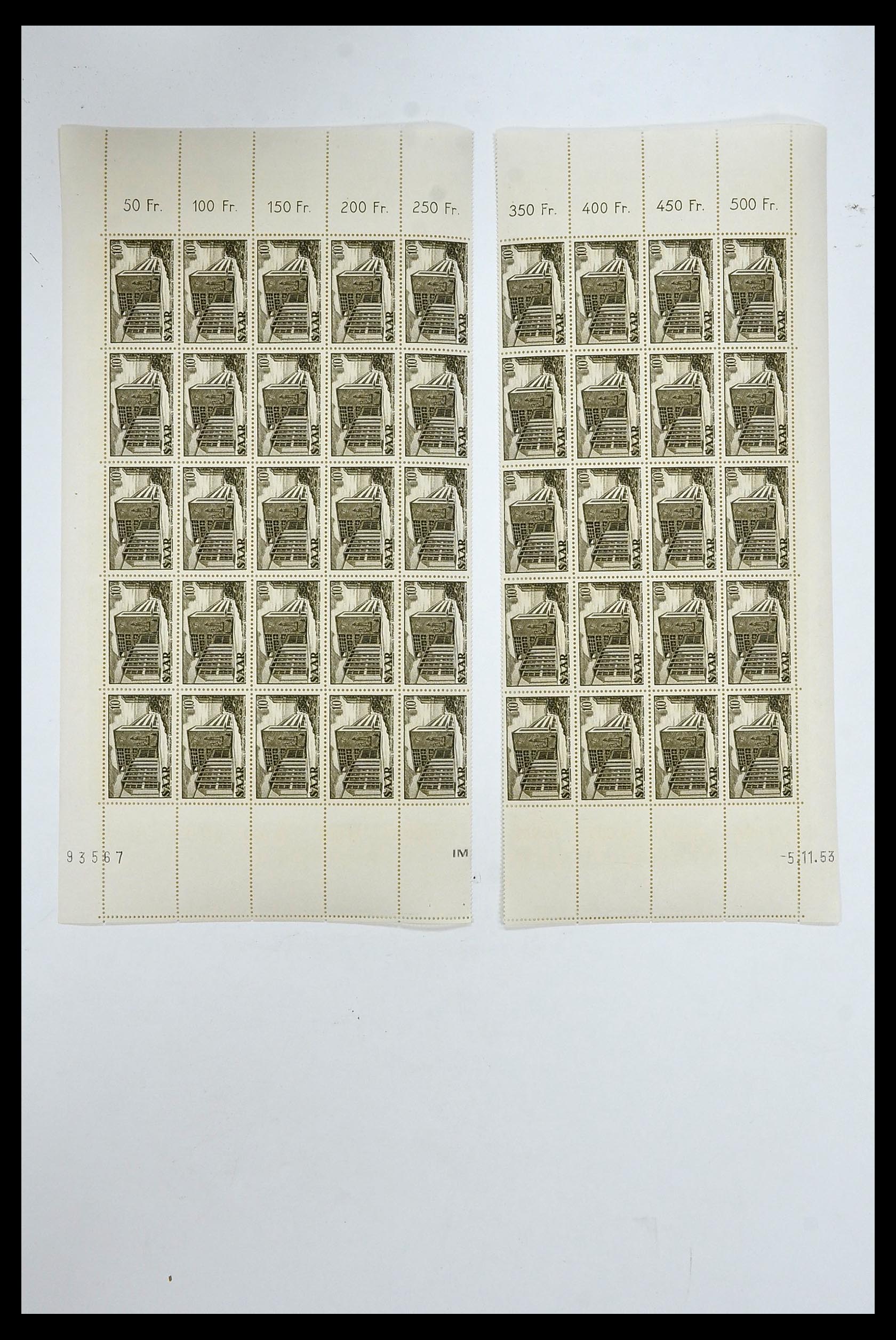 34403 012 - Postzegelverzameling 34403 Saar 1949-1959.