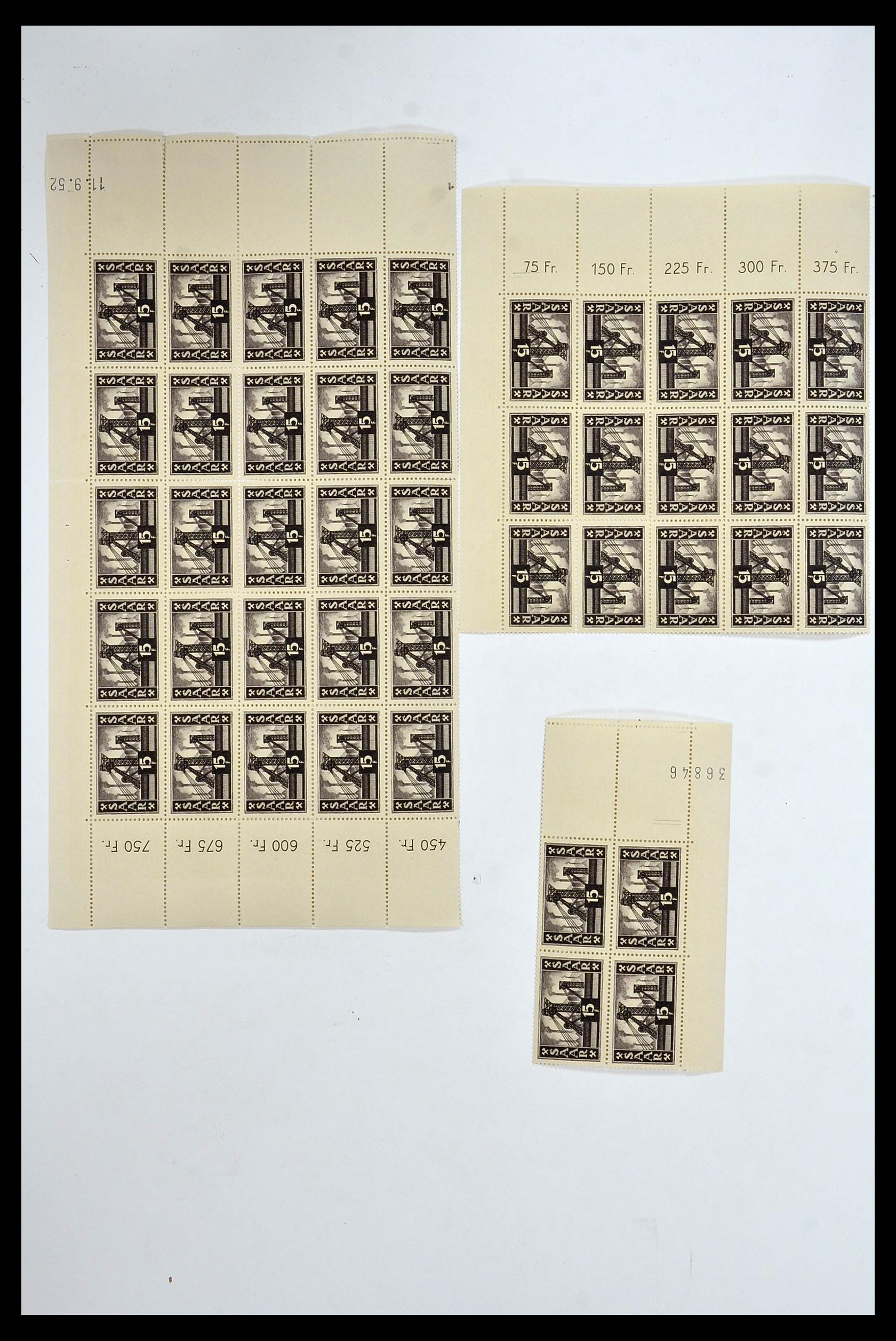 34403 014 - Postzegelverzameling 34403 Saar 1949-1959.
