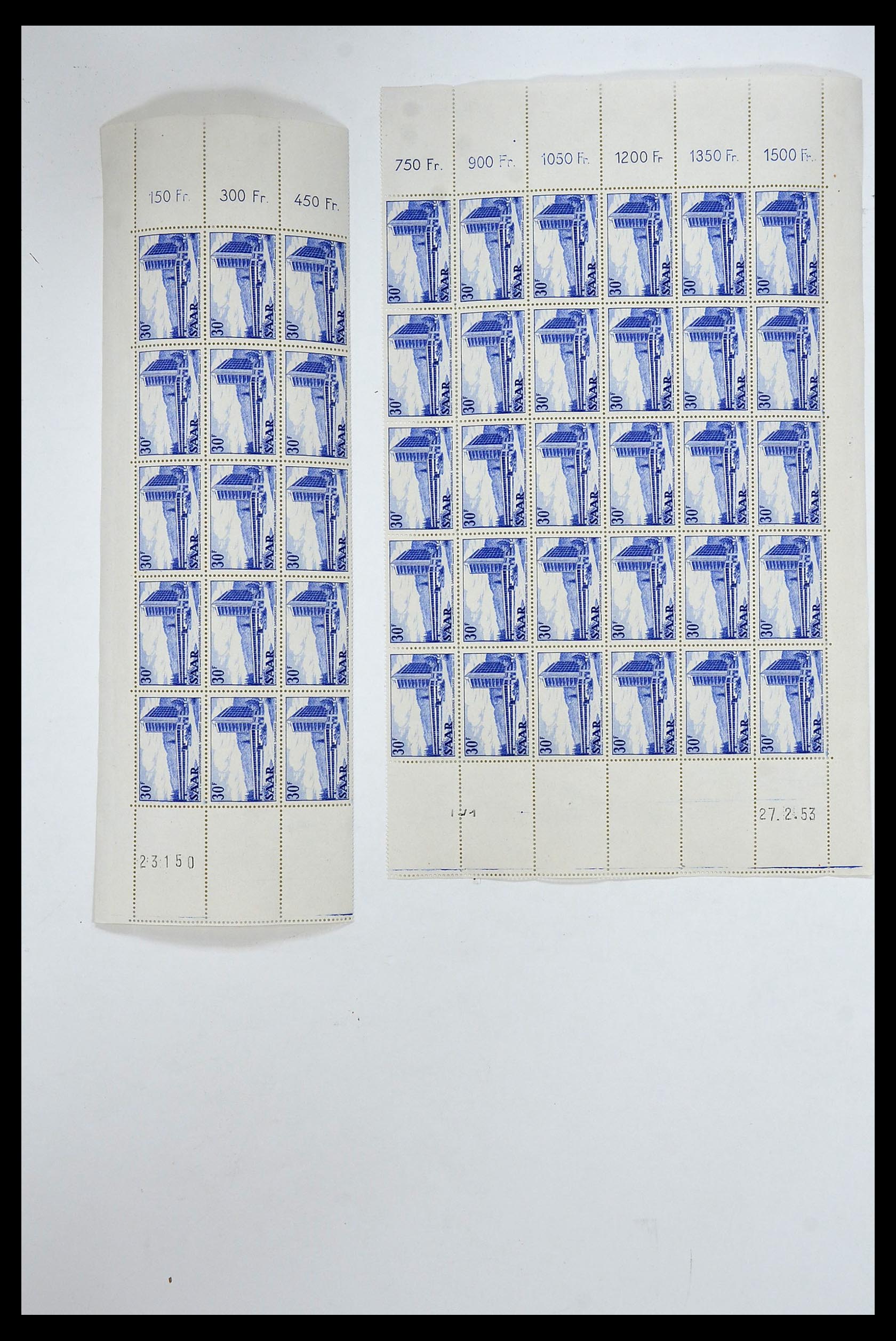 34403 017 - Postzegelverzameling 34403 Saar 1949-1959.
