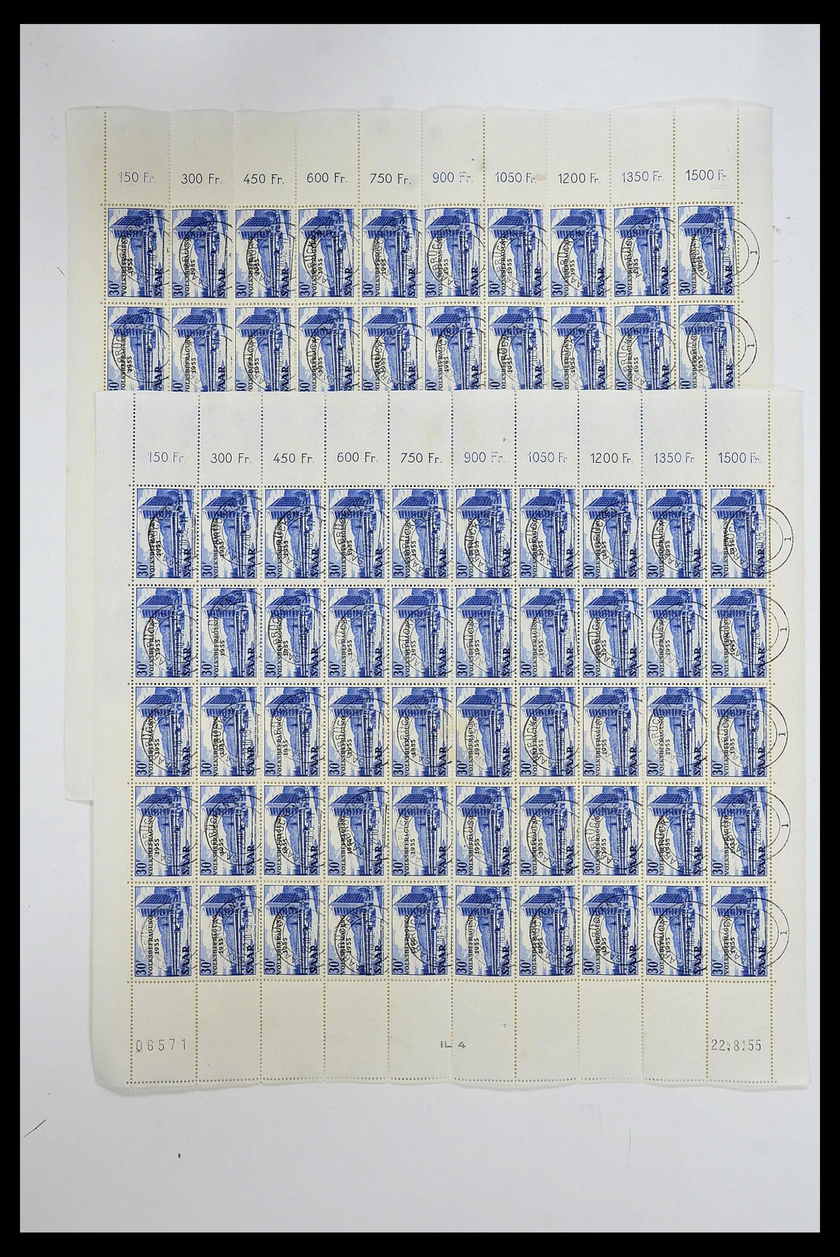 34403 019 - Postzegelverzameling 34403 Saar 1949-1959.