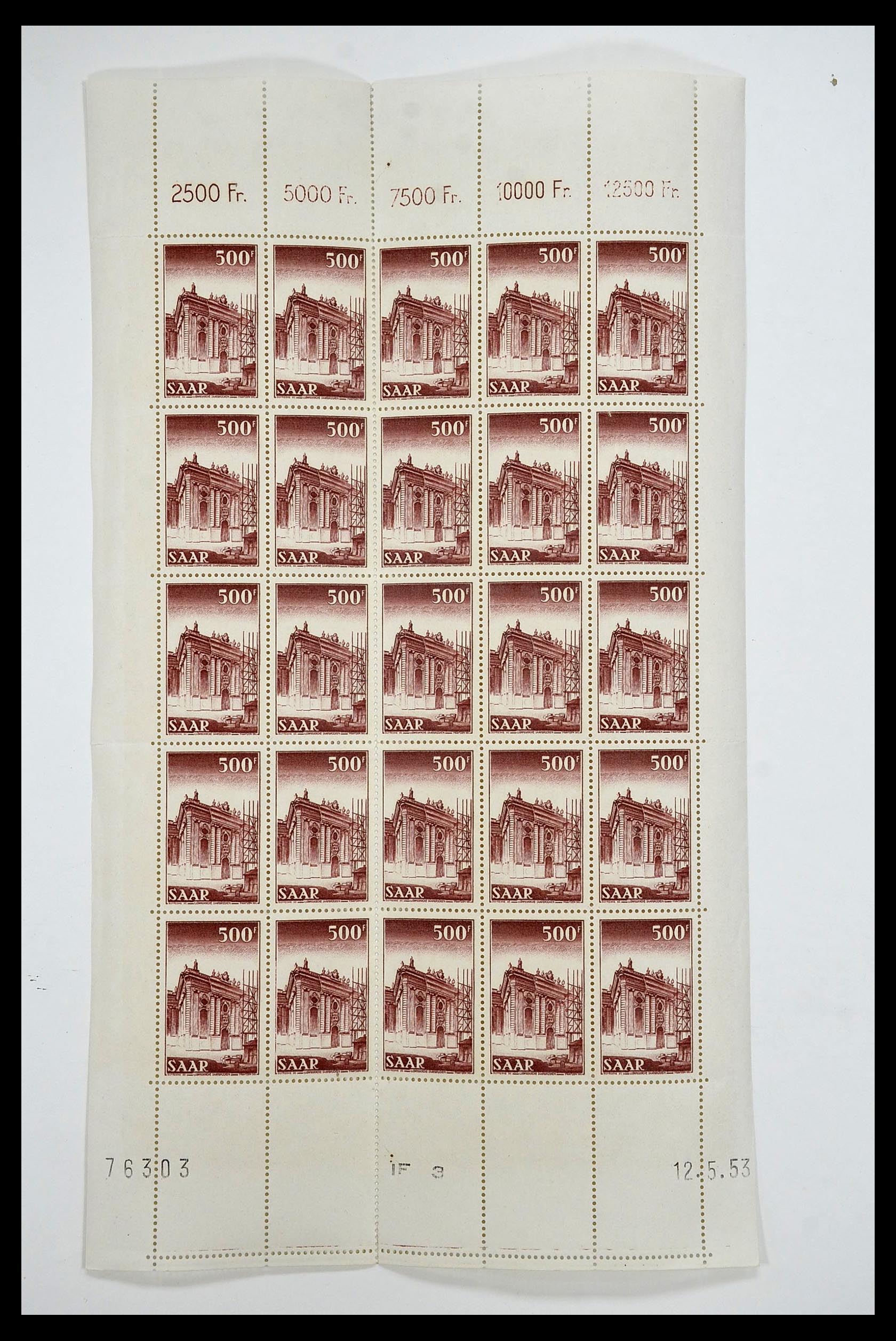 34403 020 - Postzegelverzameling 34403 Saar 1949-1959.