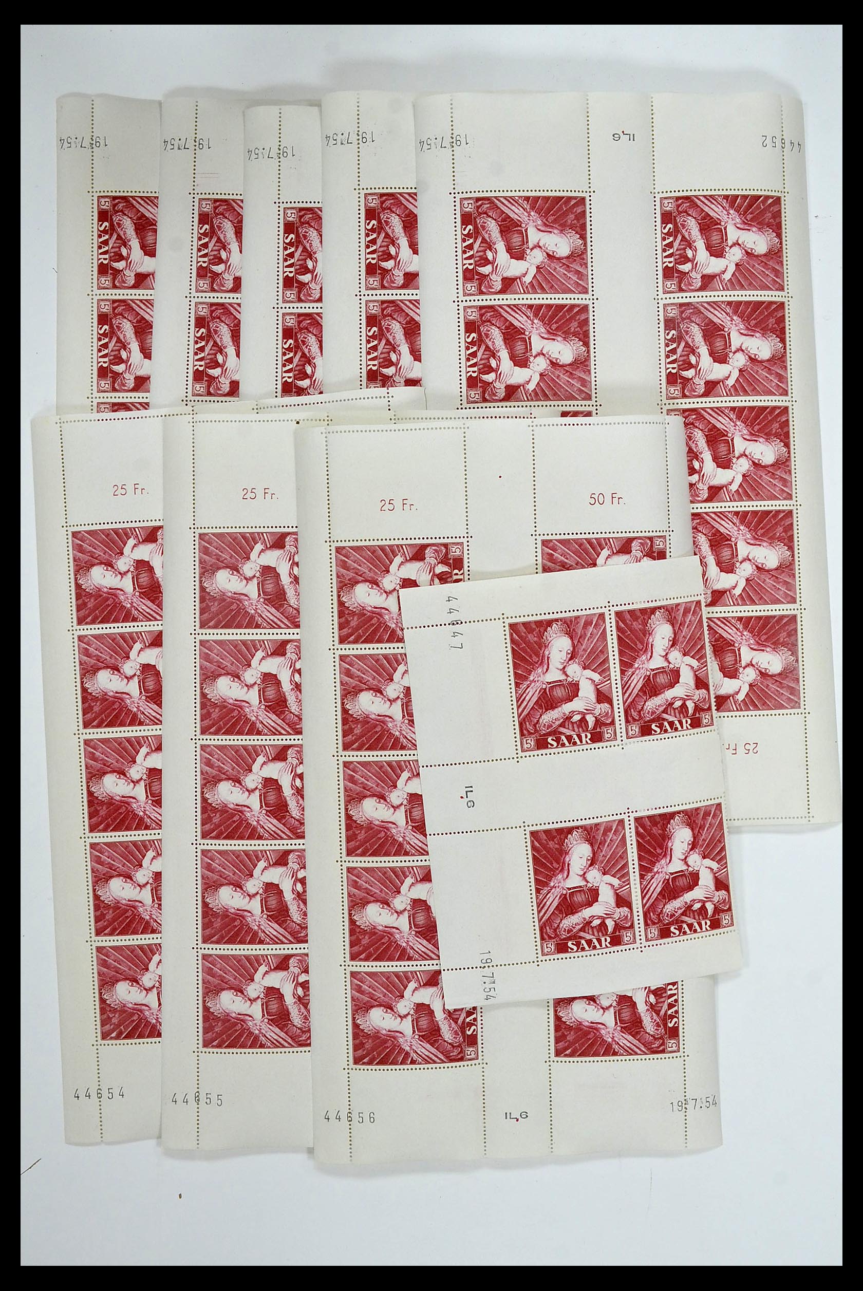 34403 027 - Postzegelverzameling 34403 Saar 1949-1959.