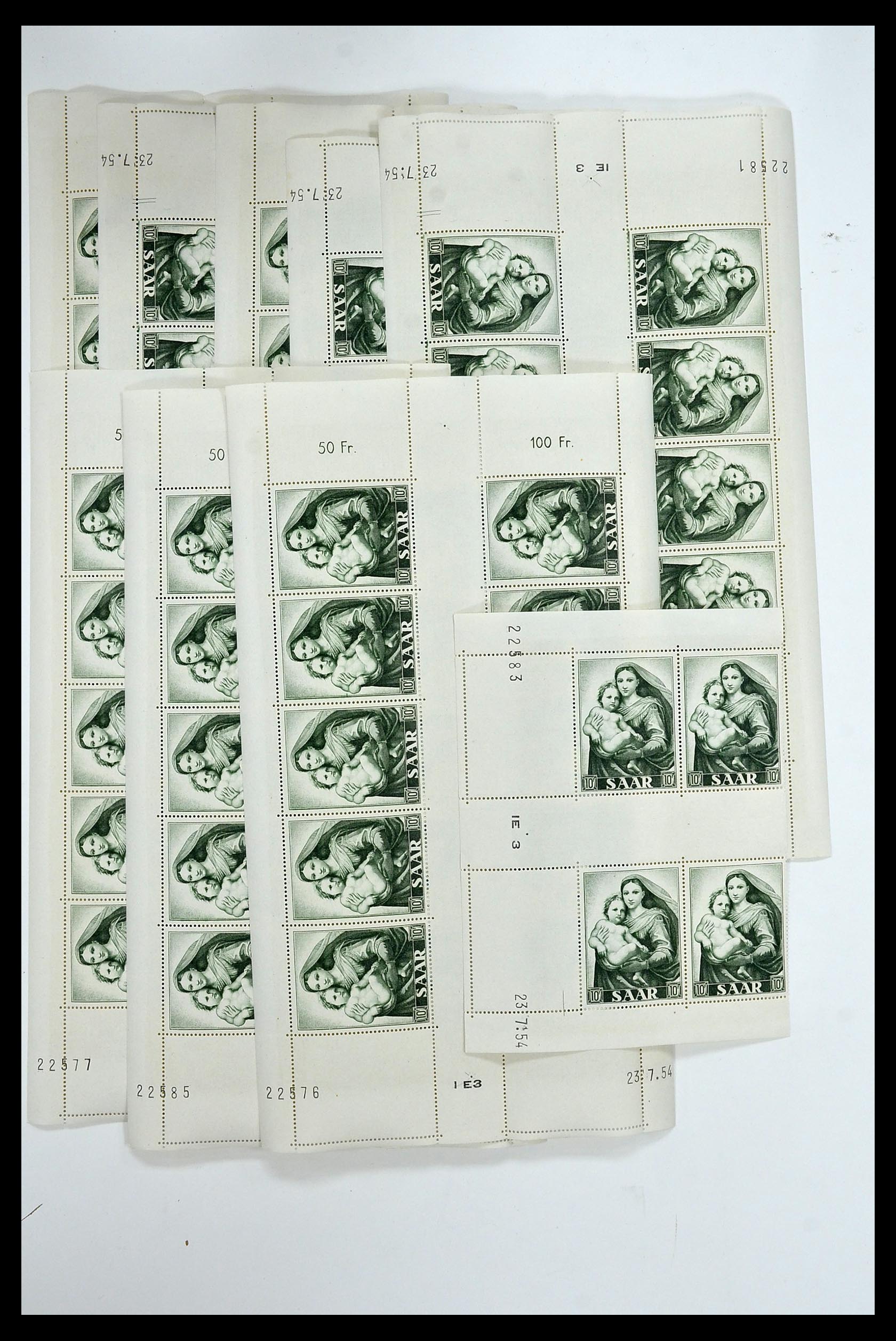 34403 029 - Postzegelverzameling 34403 Saar 1949-1959.
