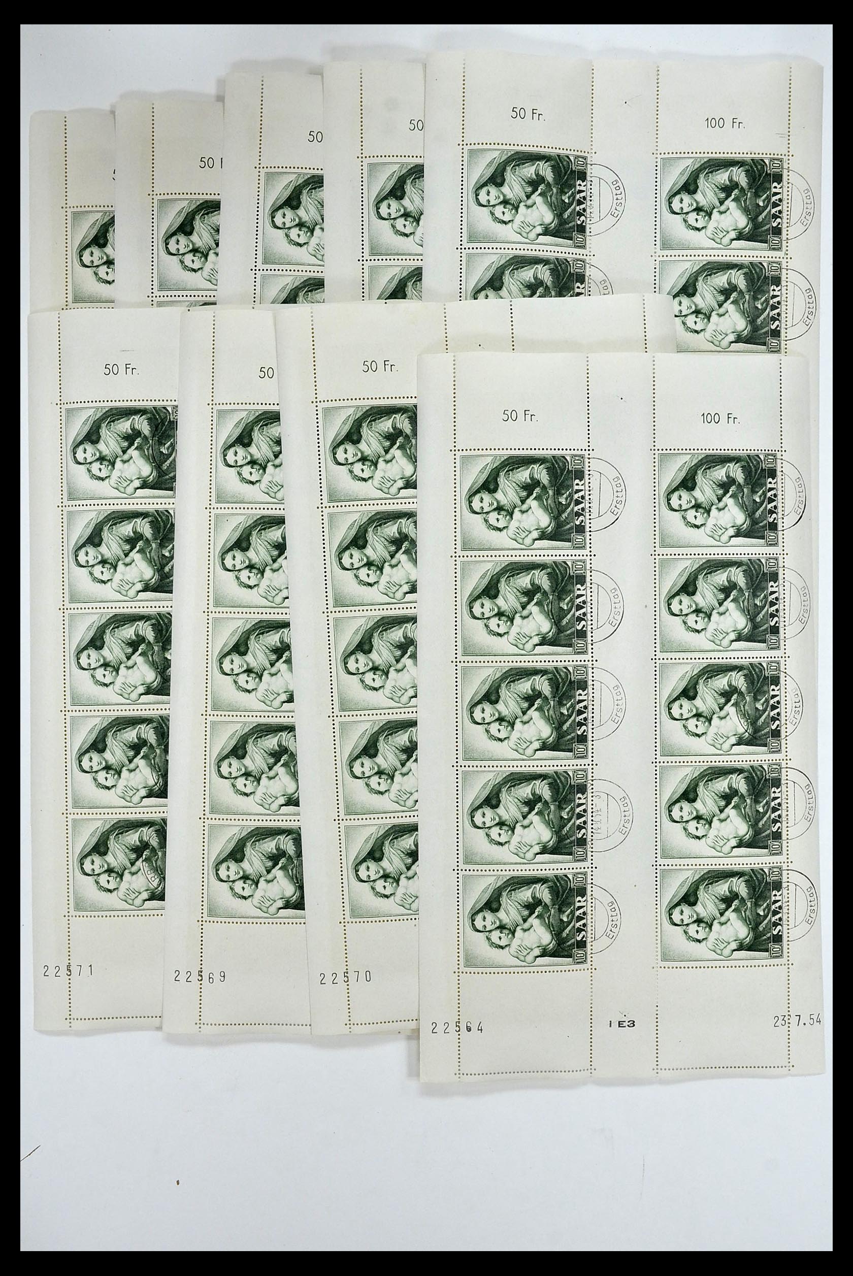 34403 030 - Postzegelverzameling 34403 Saar 1949-1959.