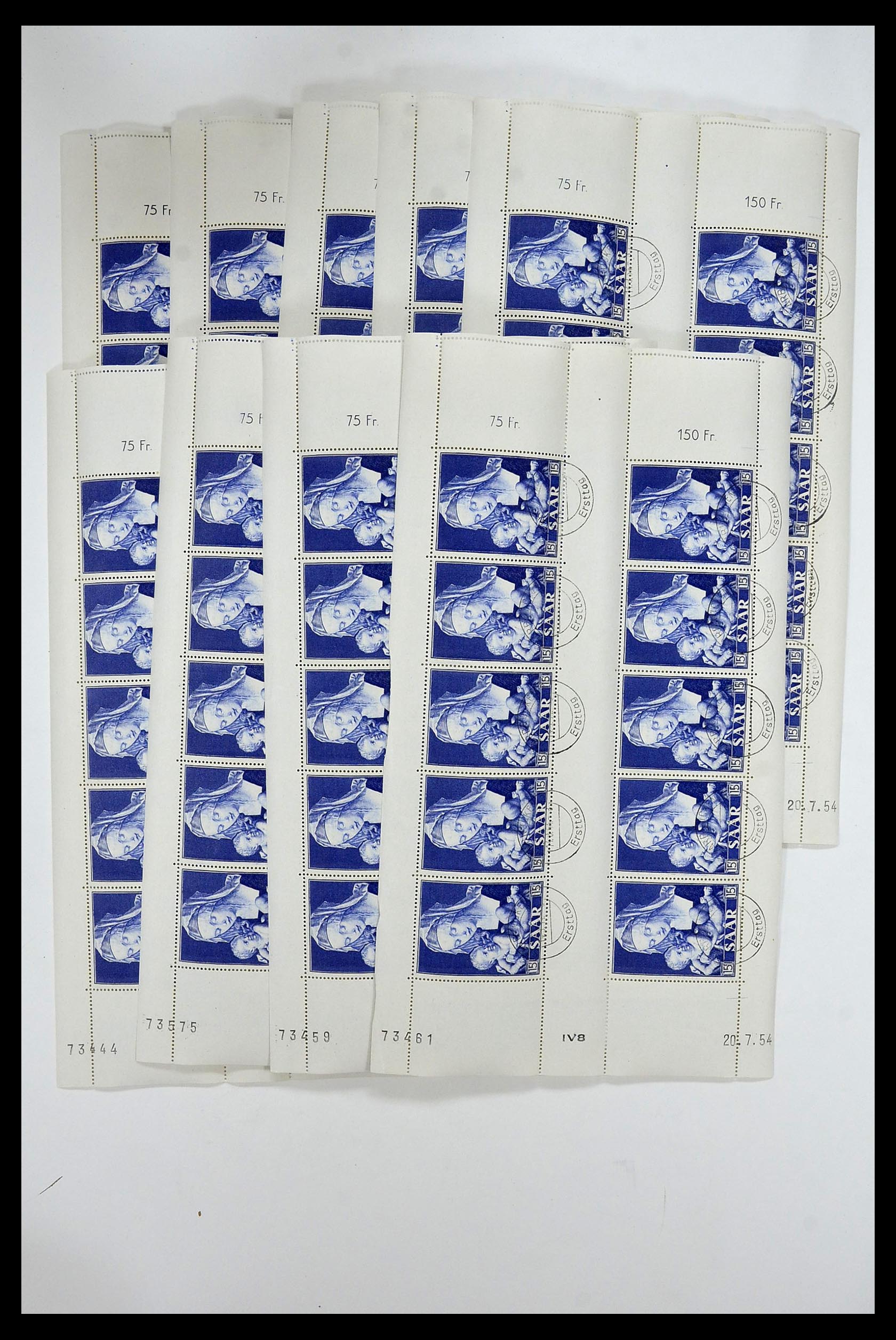 34403 032 - Postzegelverzameling 34403 Saar 1949-1959.