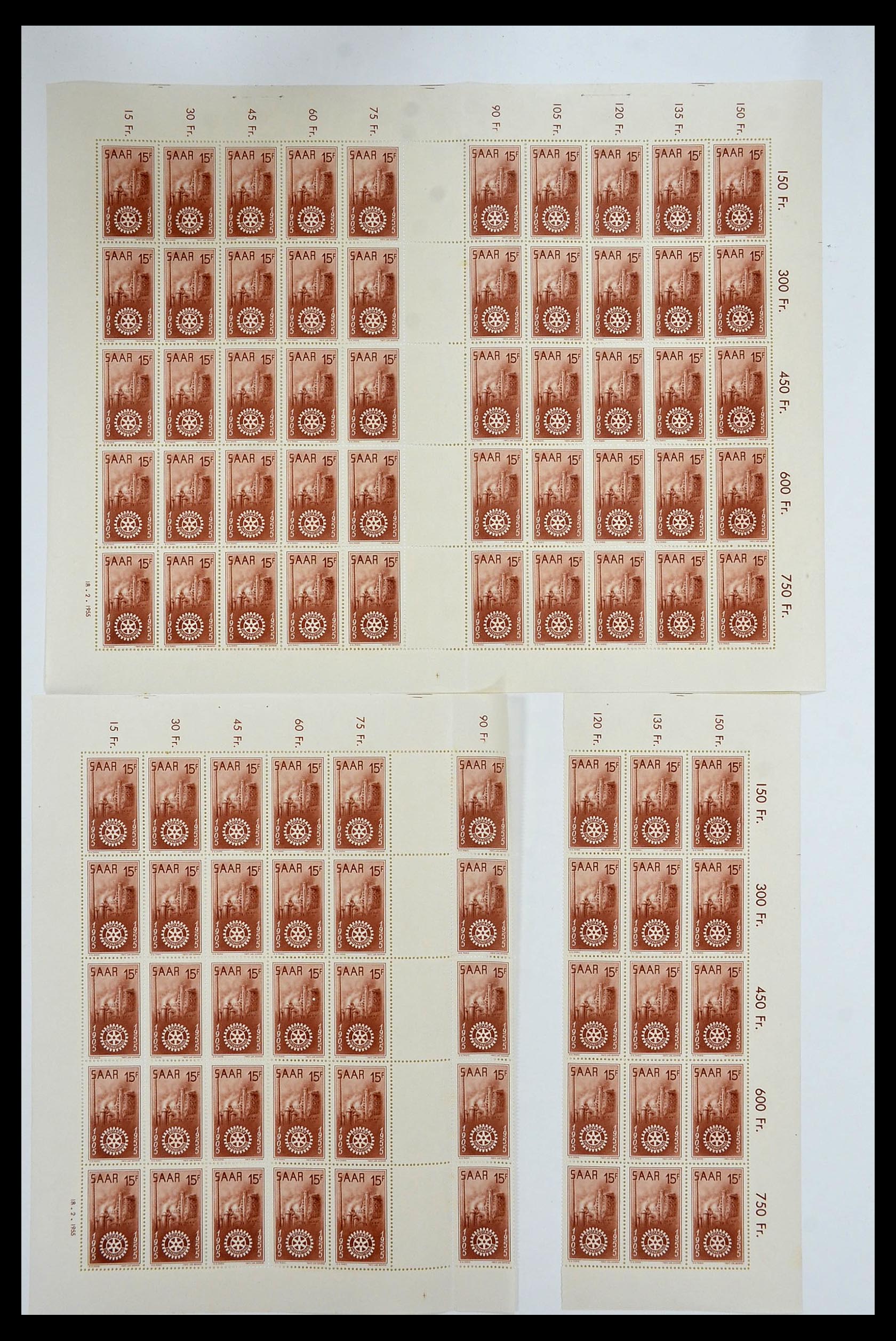 34403 035 - Postzegelverzameling 34403 Saar 1949-1959.