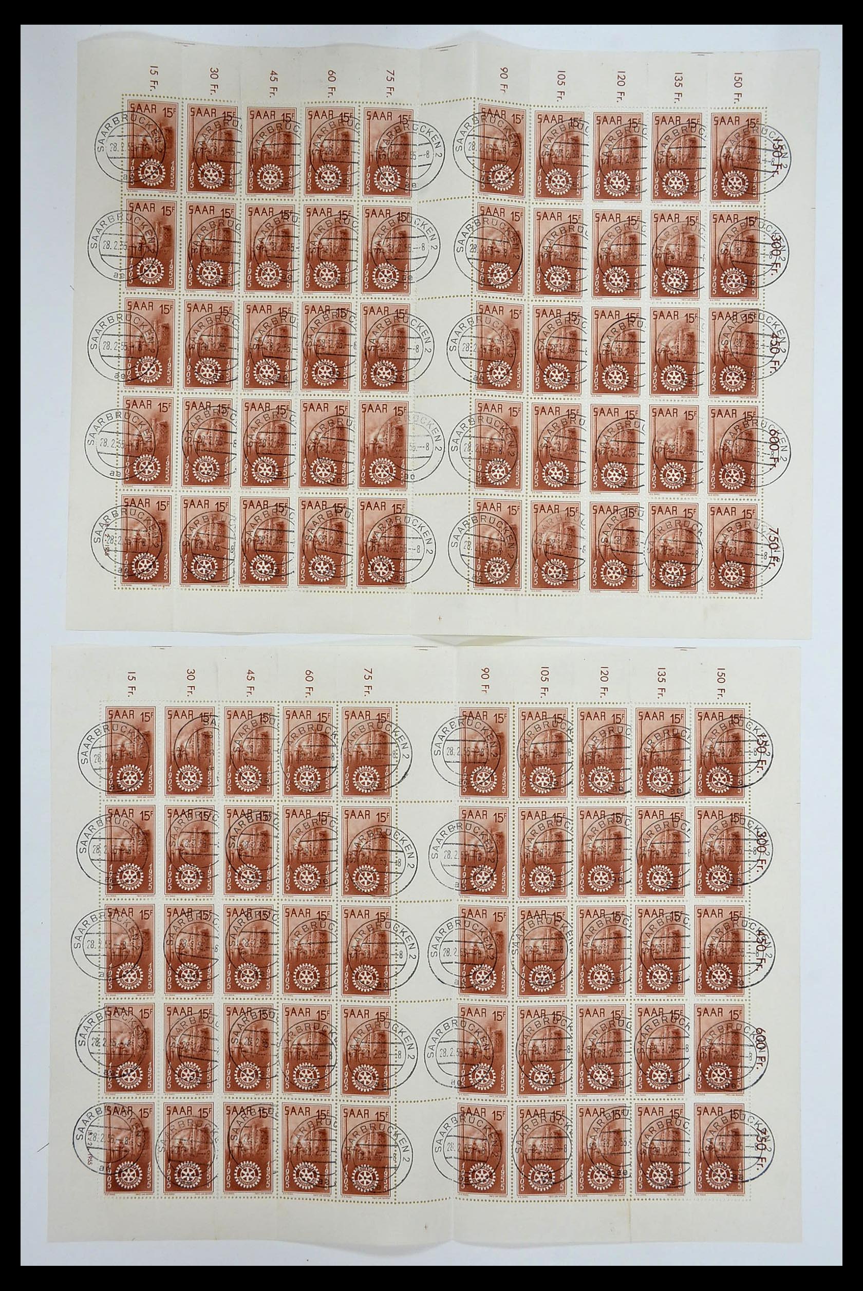 34403 036 - Postzegelverzameling 34403 Saar 1949-1959.